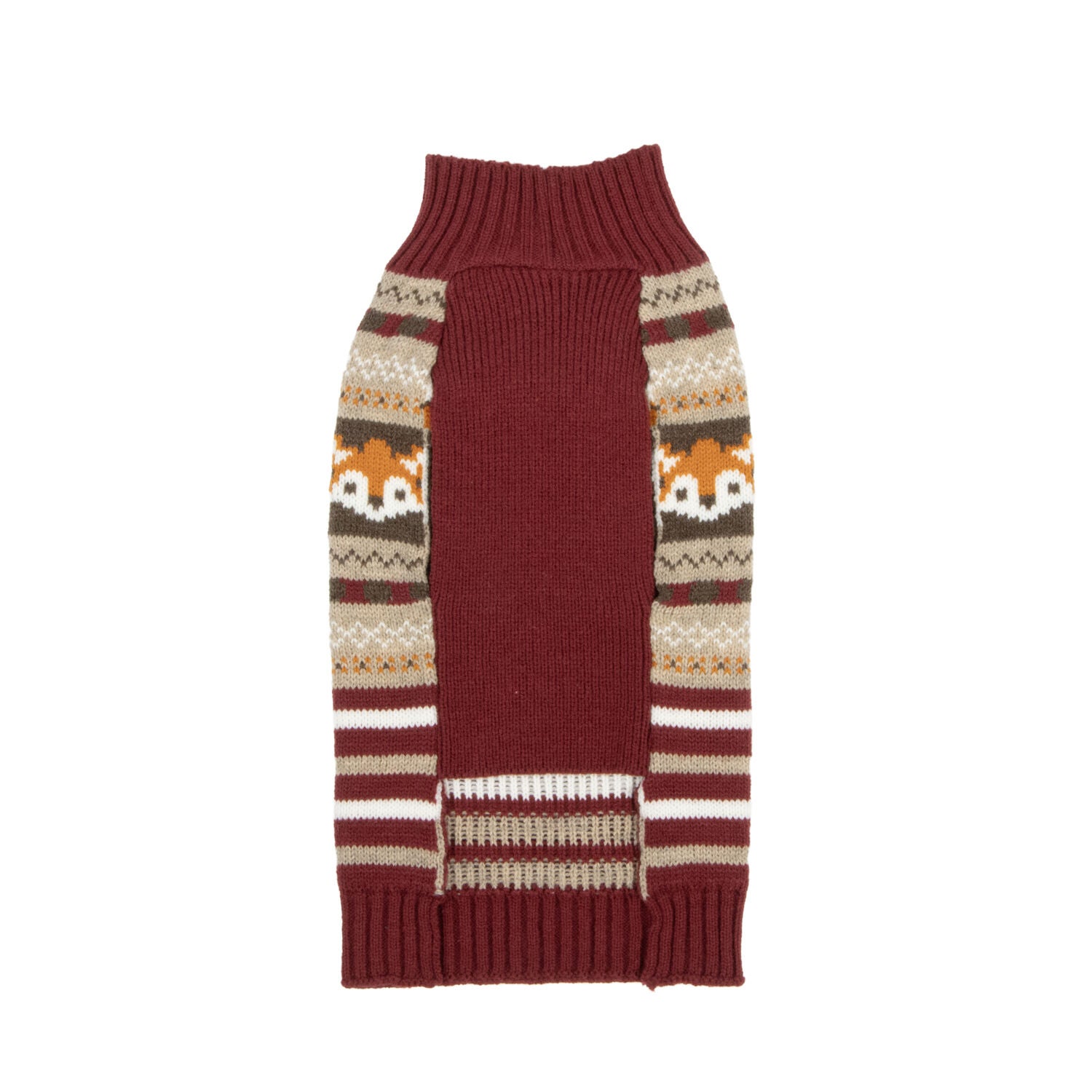 Simply Dog Fox Fair Isle Dog Sweater, Large
