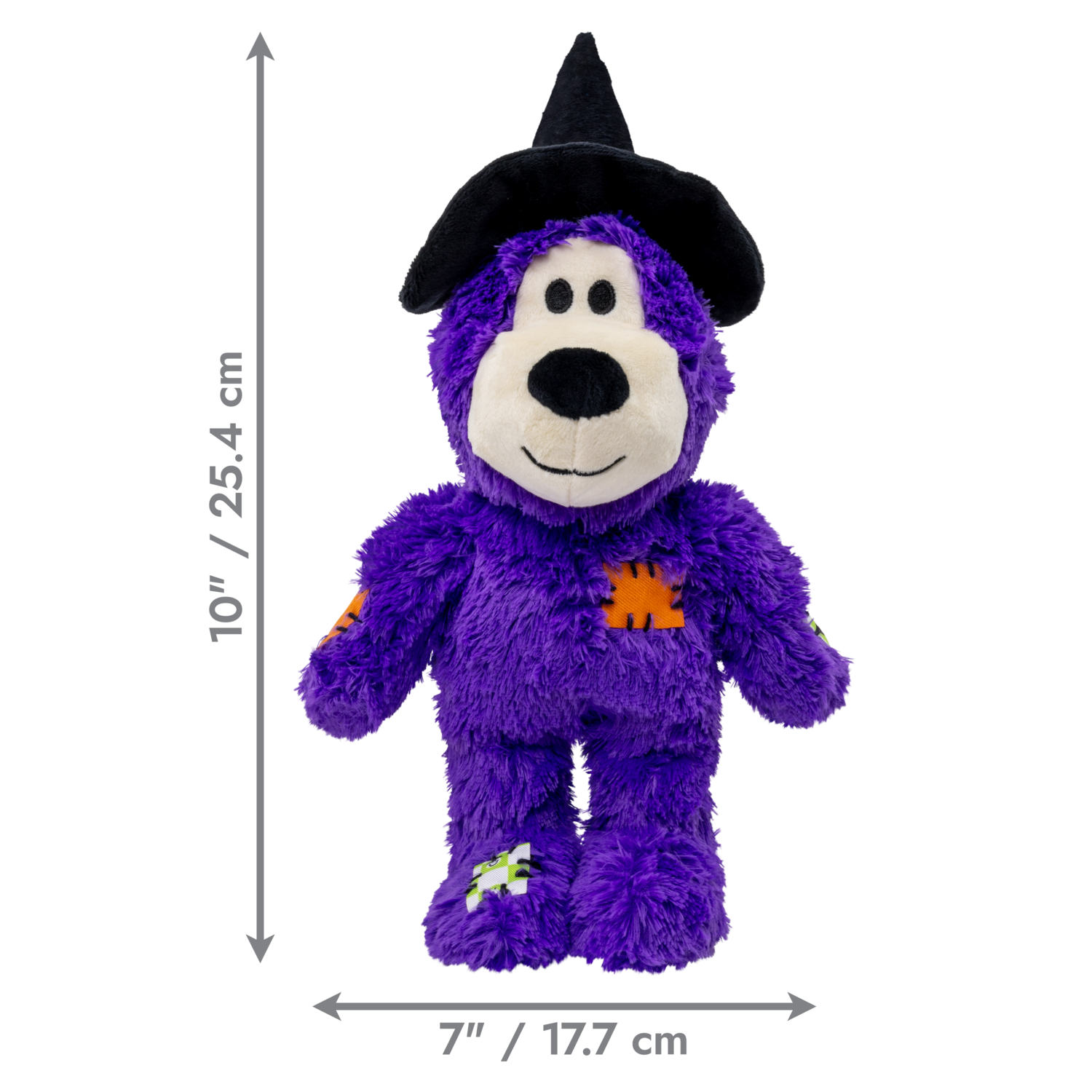 Kong Halloween Wild Knots Witch Bear Squeaky Plush Dog Toy, Purple, Medium/Large