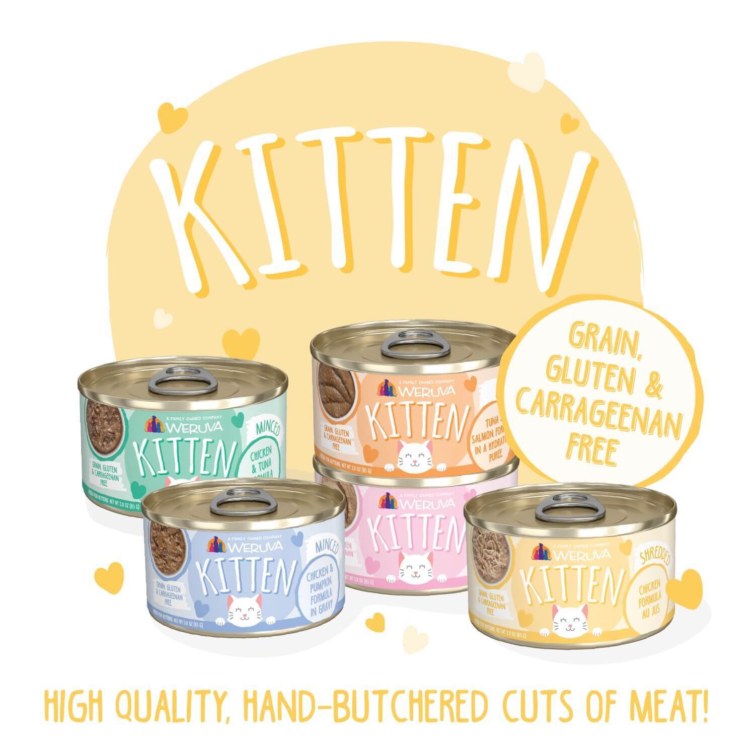 Weruva Kitten Grain Free Chicken Formula Au Jus Wet Cat Food, 3-Oz Can Pack Of 12