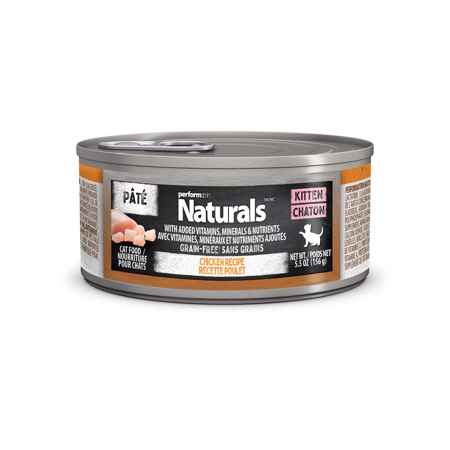 Performatrin Naturals Grain-Free Chicken Pate Wet Cat Food For Kittens