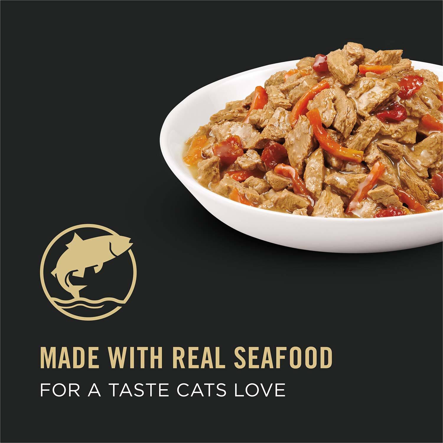 Purina Pro Plan Complete Essentials Seafood Stew Entree In Sauce Adult Wet Cat Food, 3-Oz Can Pack Of 24