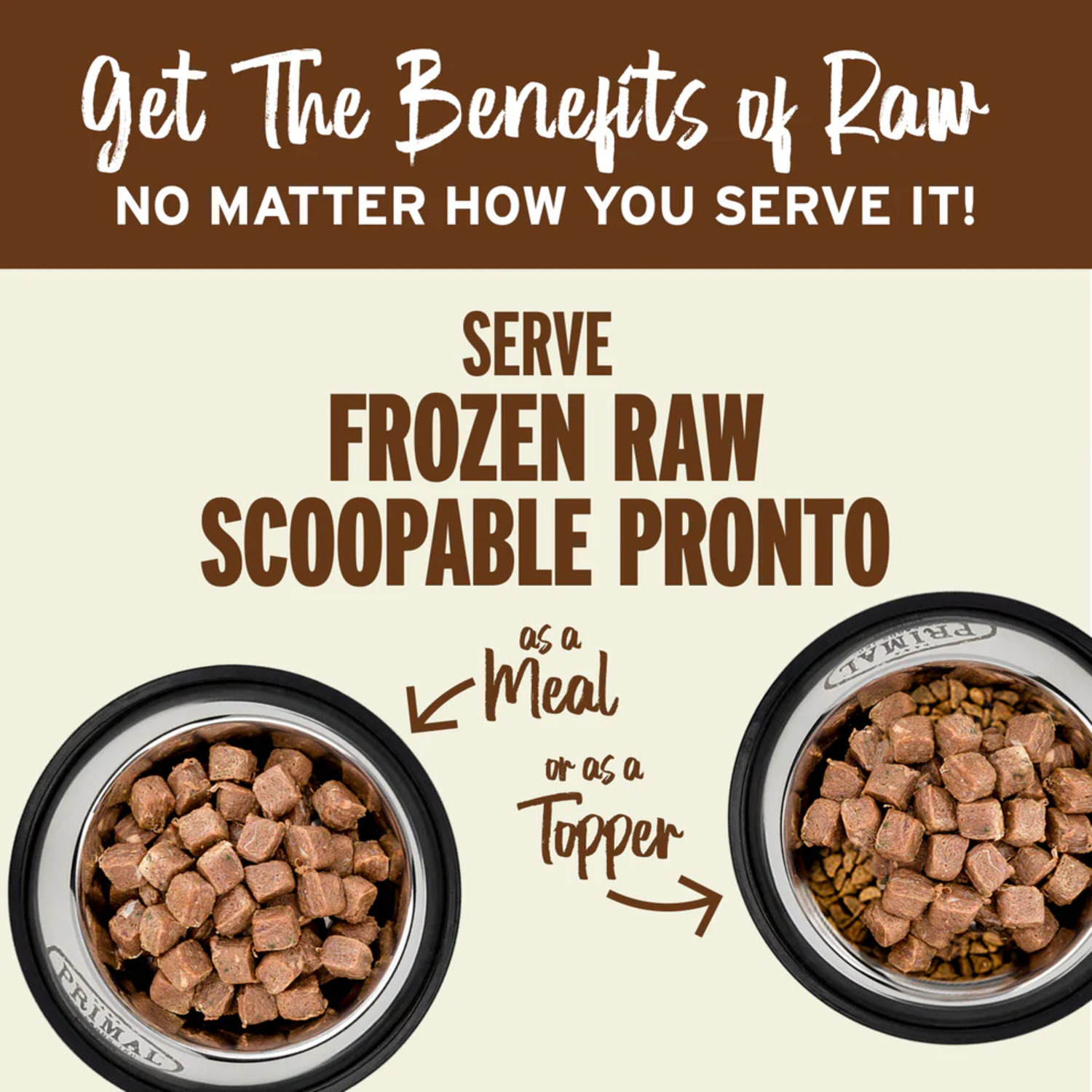 Primal Pronto Scoopable Raw Frozen Dog Food, Lamb Recipe, 4-Lb