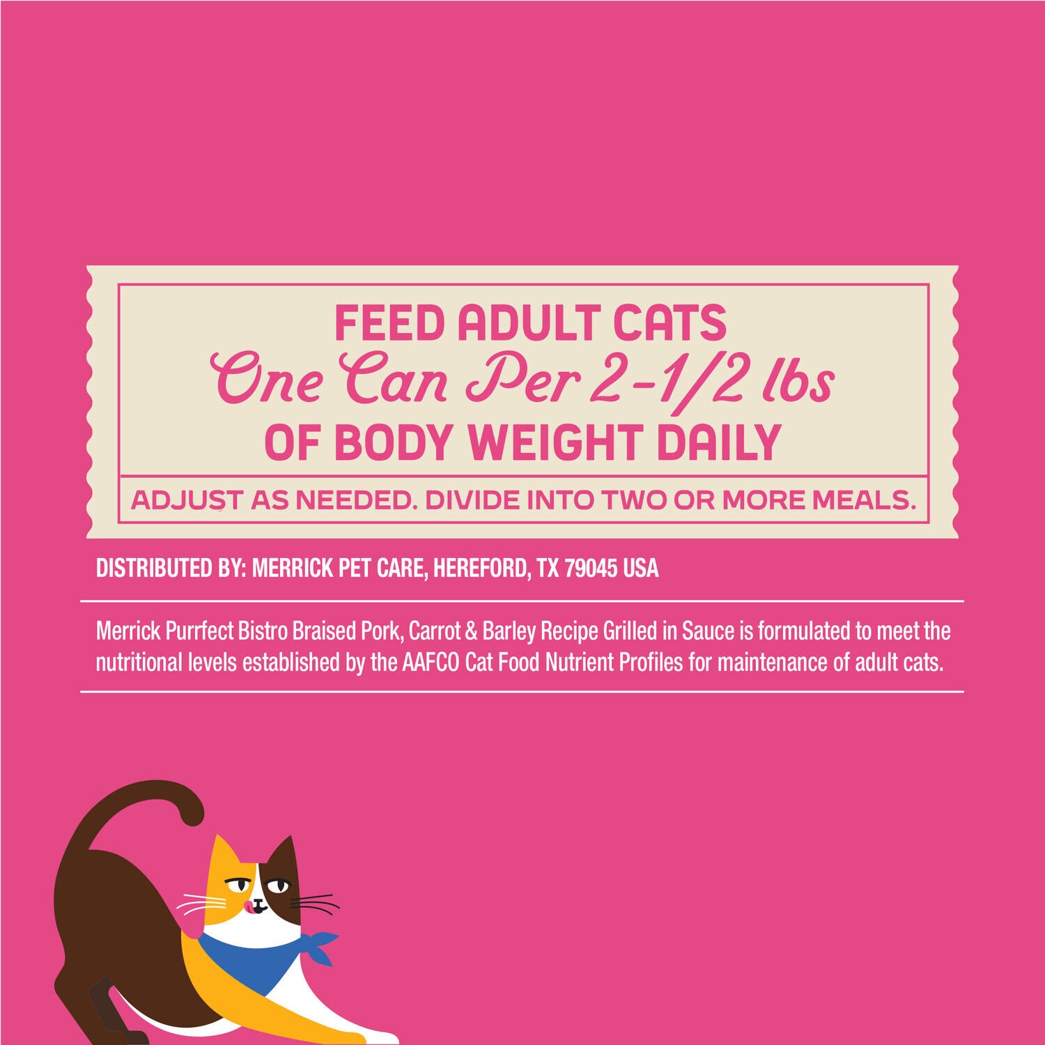 Merrick Purrfect Bistro Braised Pork, Carrot And Barley Recipe Grilled Wet Adult Cat Food In Gravy, 3 Oz. Can