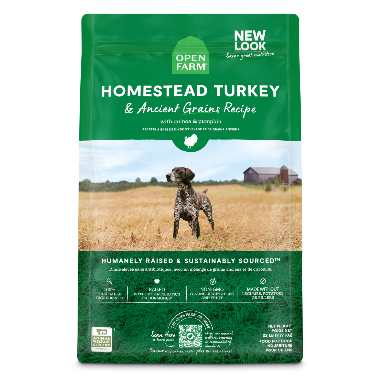 Open Farm Homestead Turkey And Ancient Grains Recipe Dry Dog Food