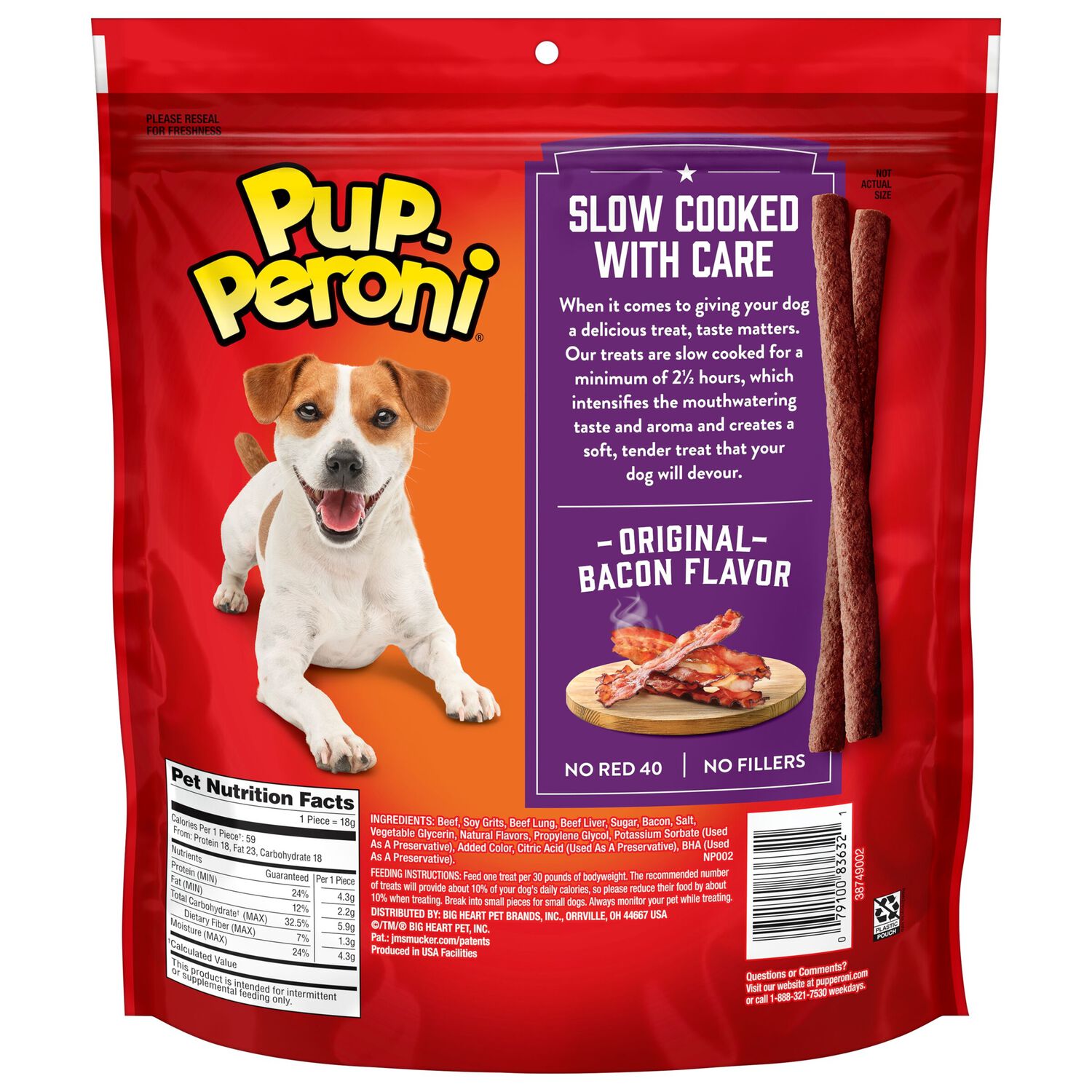Pup-Peroni Original Bacon Flavor Soft & Chewy Dog Treats, 22.5-Oz Bag