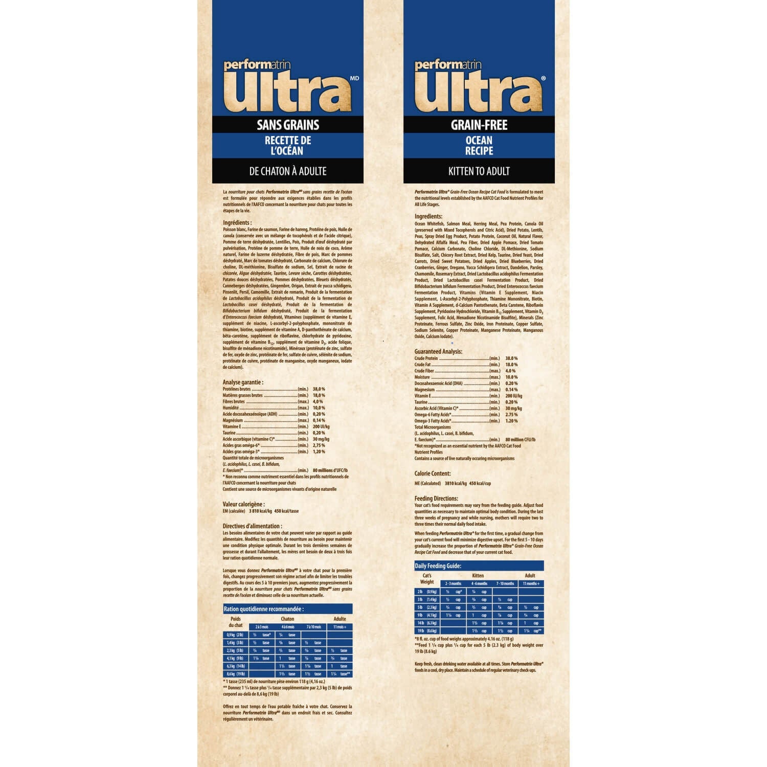 Performatrin Ultra Grain-Free Ocean Recipe Dry Cat Food, 4-Lb Bag