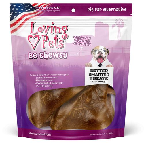 Loving Pets Be Chewsy Pig Ear Alternative Chews Dog Treats