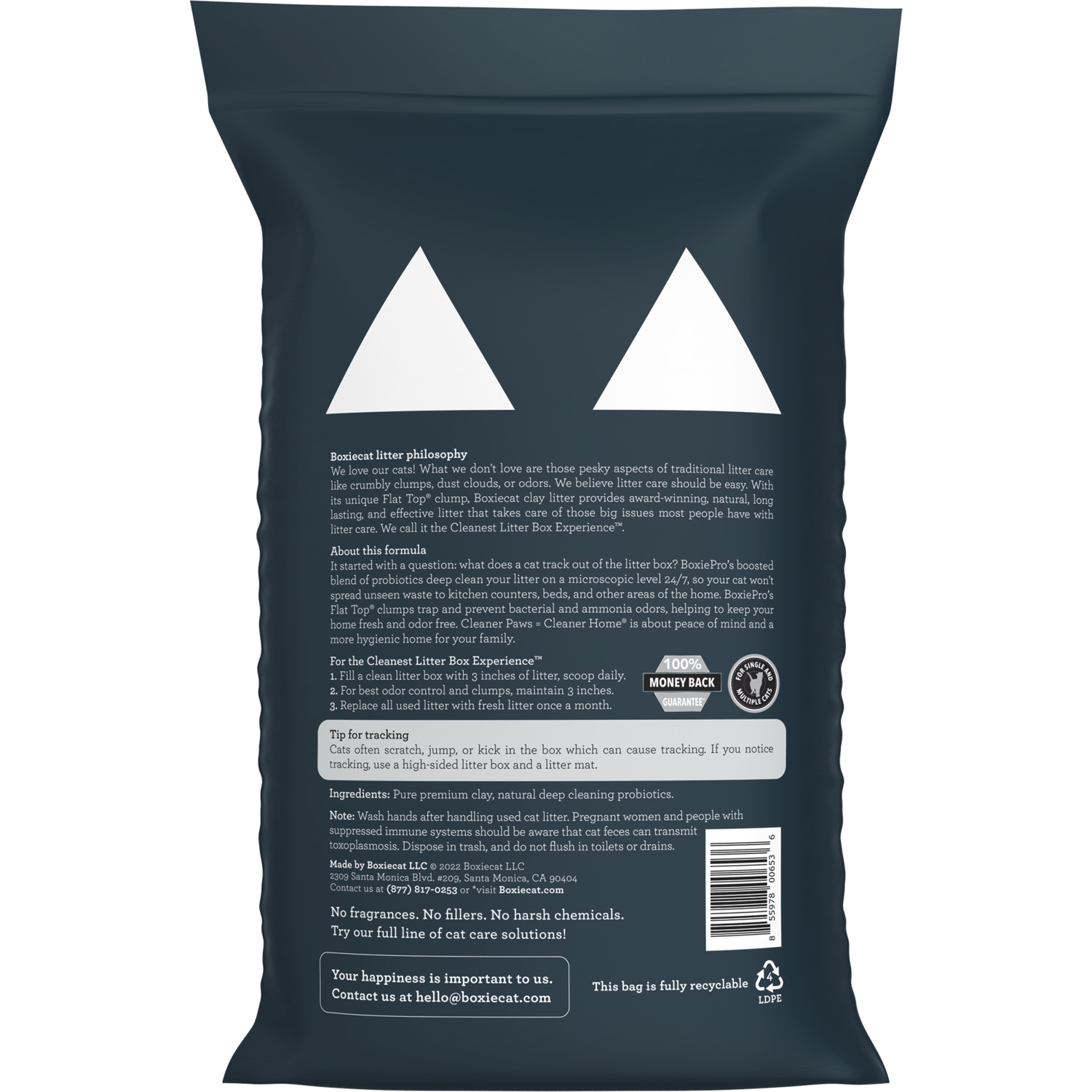 Boxiecat Pro Self Cleaning Probiotic Clumping Clay Cat Litter, 40Lb