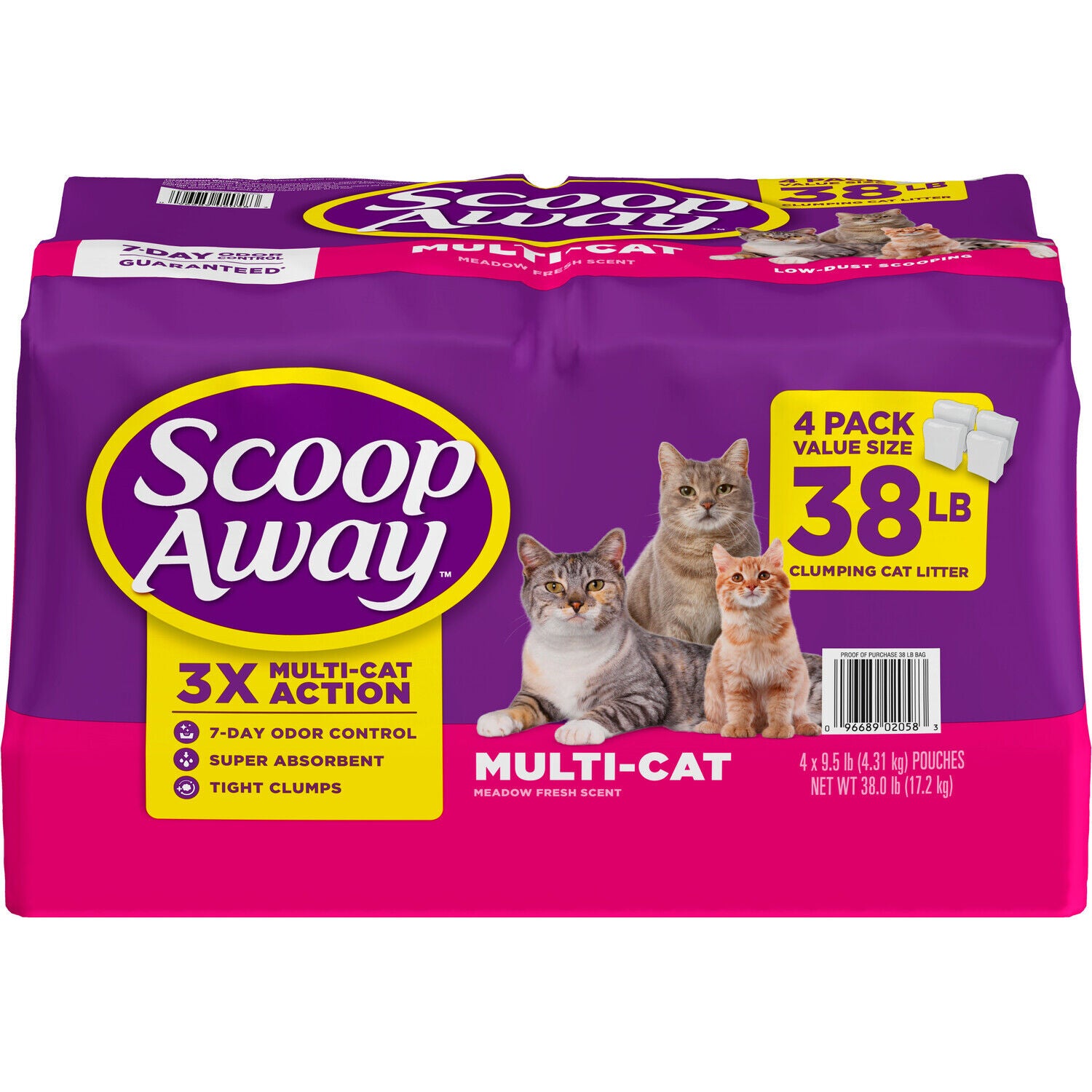 Scoop Away Multi Cat Scented Cat Litter, 38-Lb