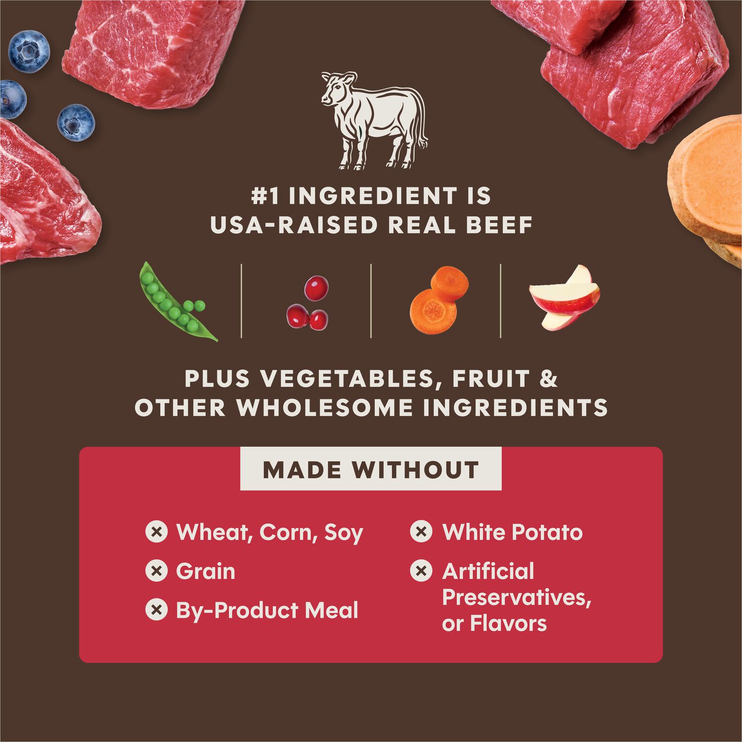 Instinct Peakboost+ Grain-Free High-Protein Dry Dog Food,  Recipe With Real Beef, 17-Lb Bag