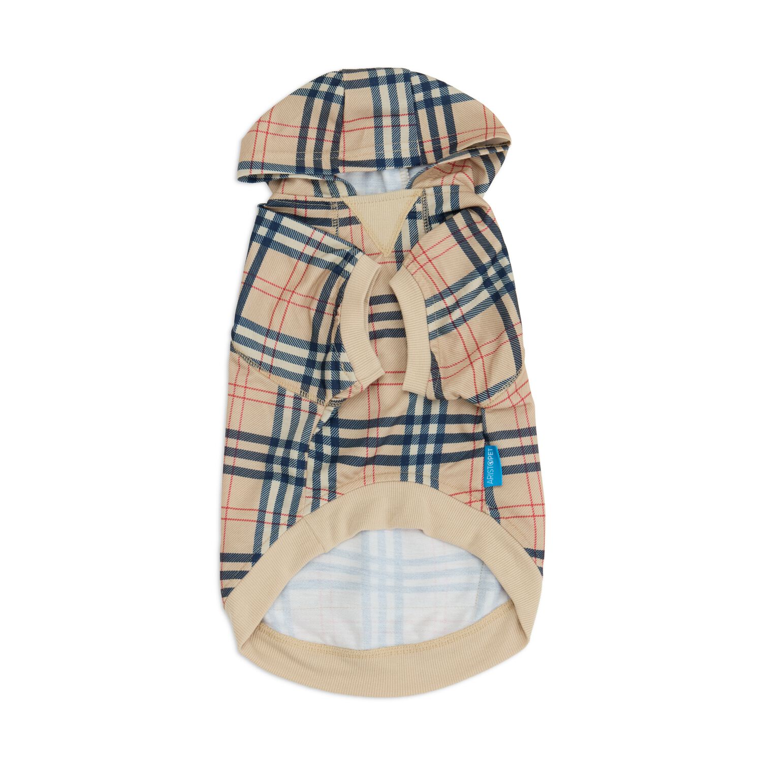 Aristopet Plaid Print Light French Terry Dog Hoodie, Extra Large