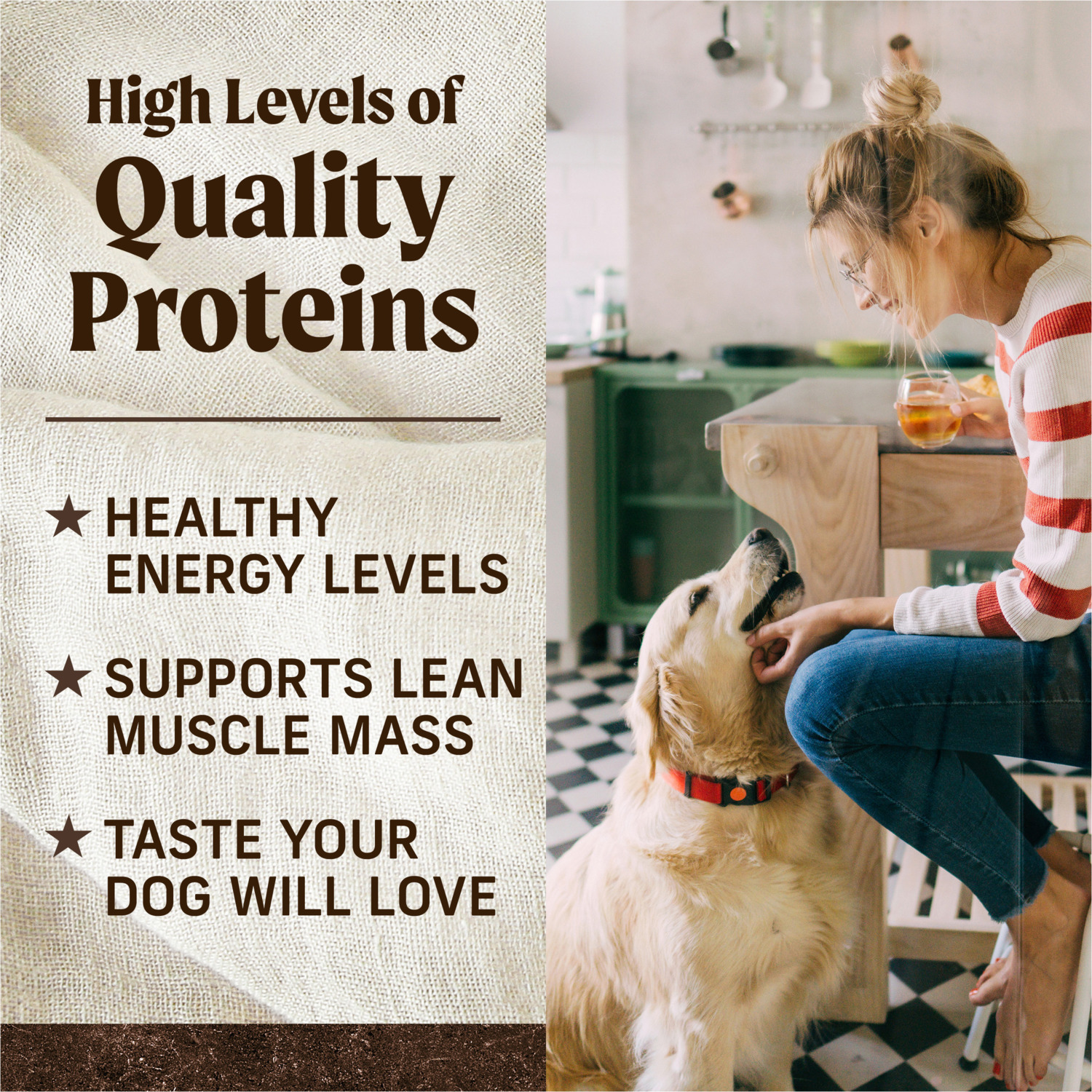 Merrick Premium Grain Free Dry Adult Dog Food, Wholesome And Natural Kibble With Real Chicken And Sweet Potato, 4-Lb Bag