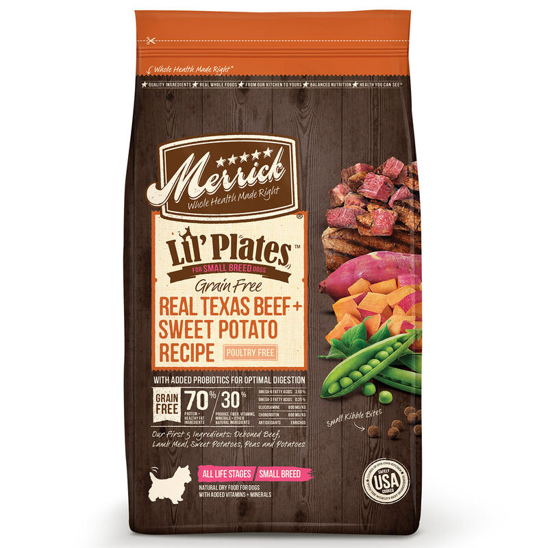 Merrick Lil' Plates Grain Free Real Beef + Sweet Potato Small Bites Recipe Dry Dog Food