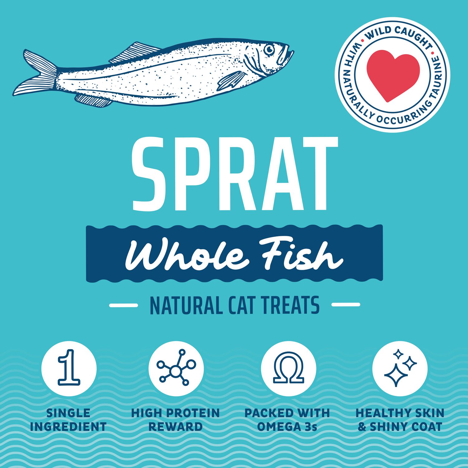 Icelandic+ Sprat Whole Fish Natural Cat Treats, 0.85-Oz