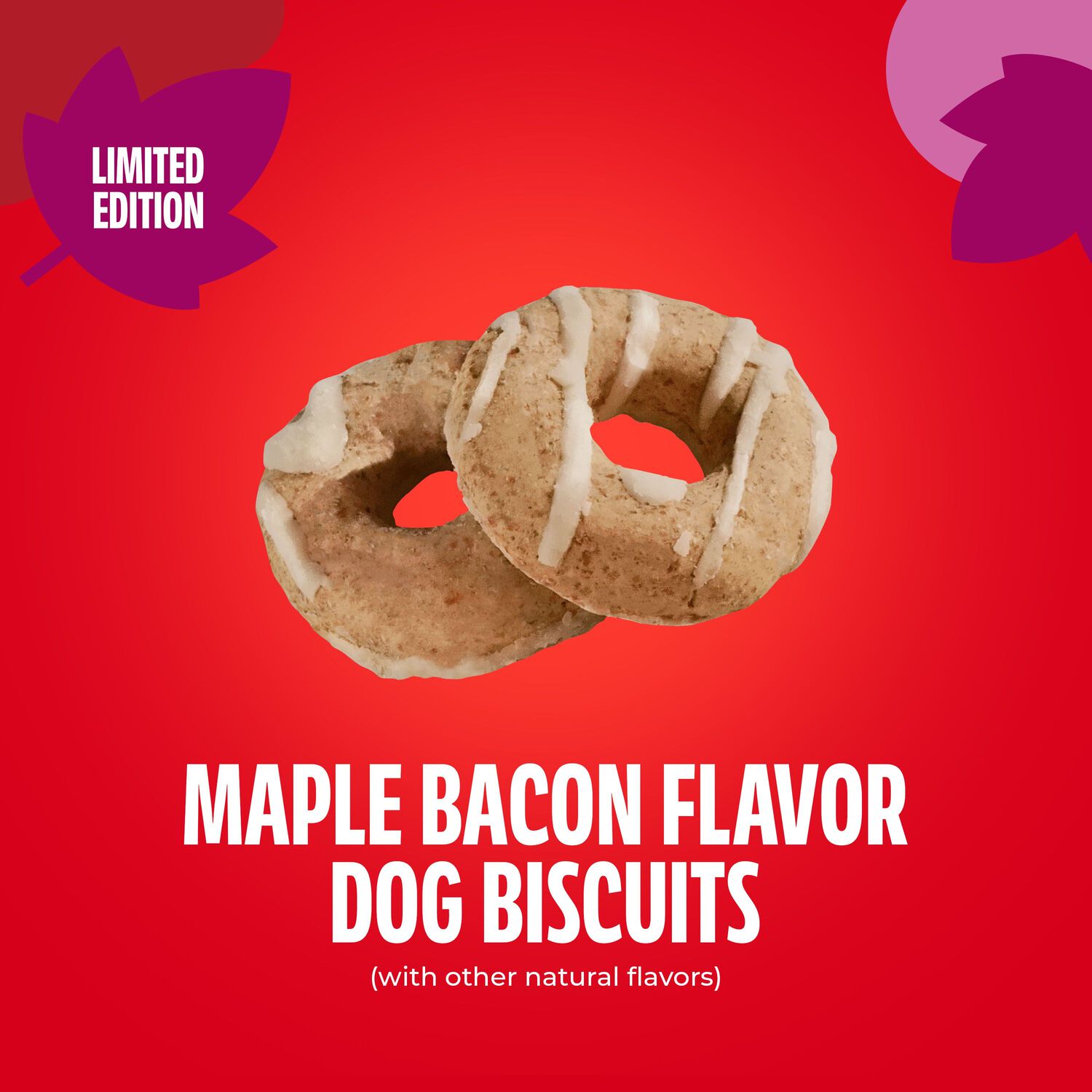 Milk-Bone Crunchy Dunkin&rsquo; Maple Bacon Flavor Biscuits Dog Treats, 8-Oz