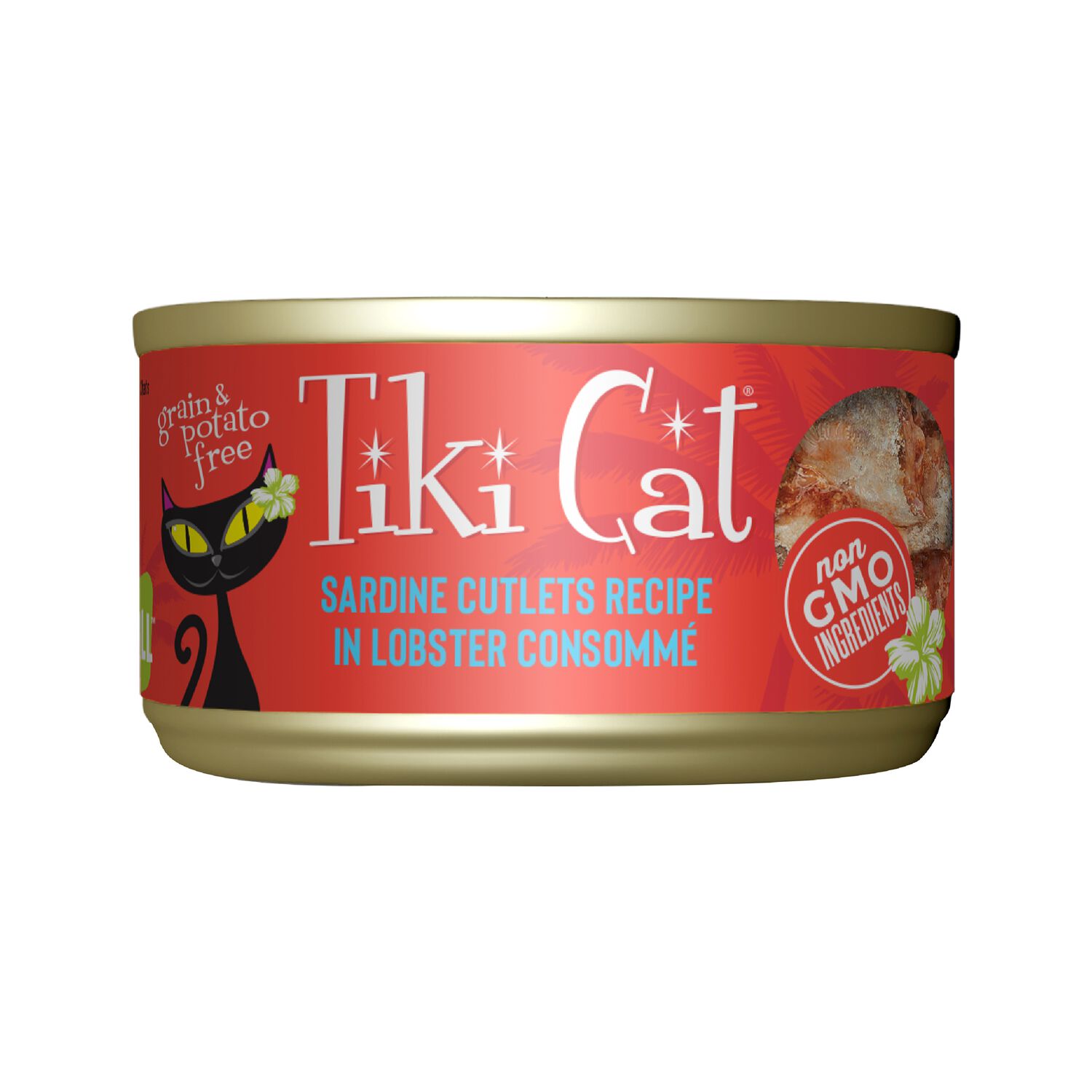 Tiki Cat Grill Wet Cat Food, Sardine Cutlets In Lobster Consomme, 2.8-Oz Can