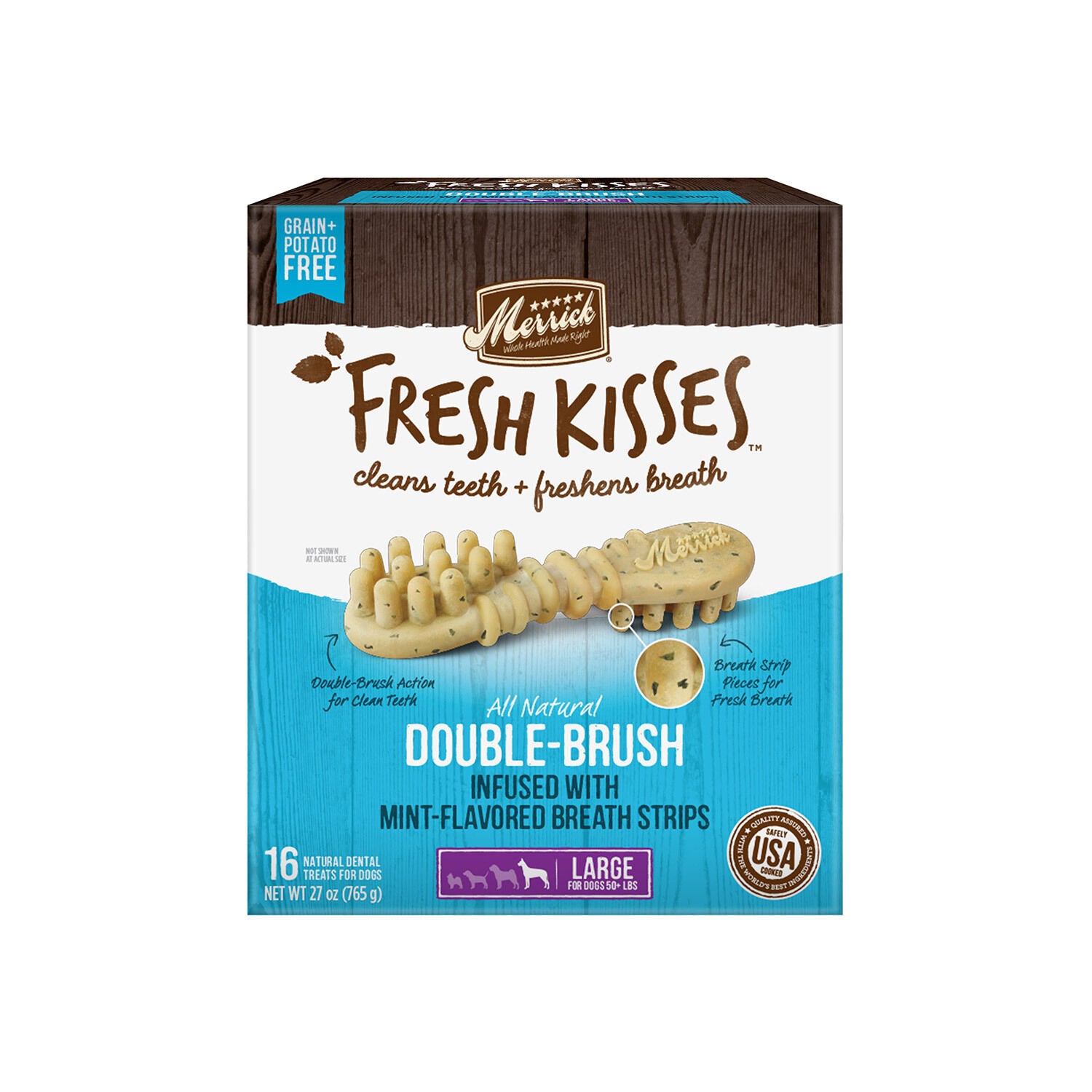 Merrick Fresh Kisses Mint Strips Large