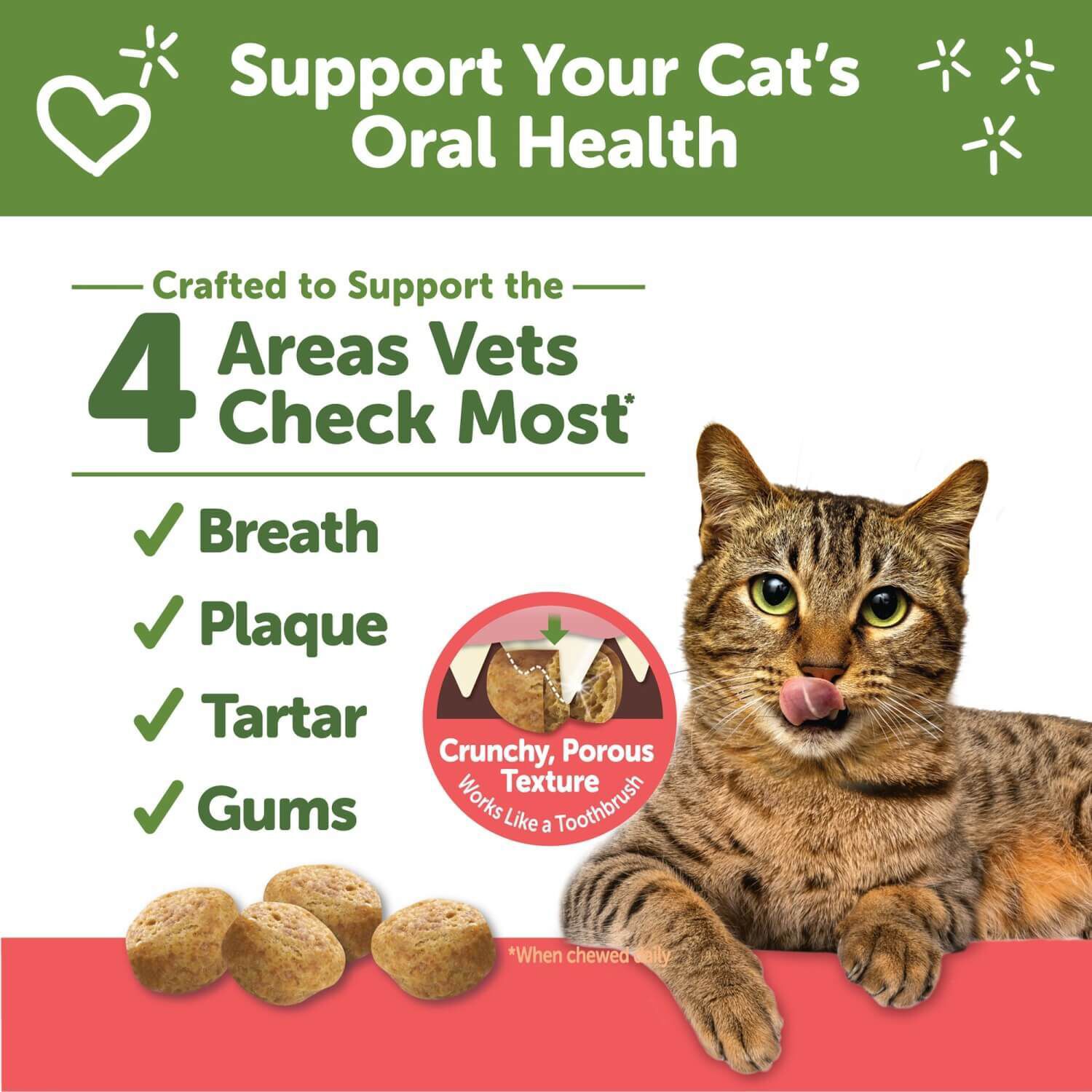 Whimzees Cat Dental Treats, Chicken & Salmon