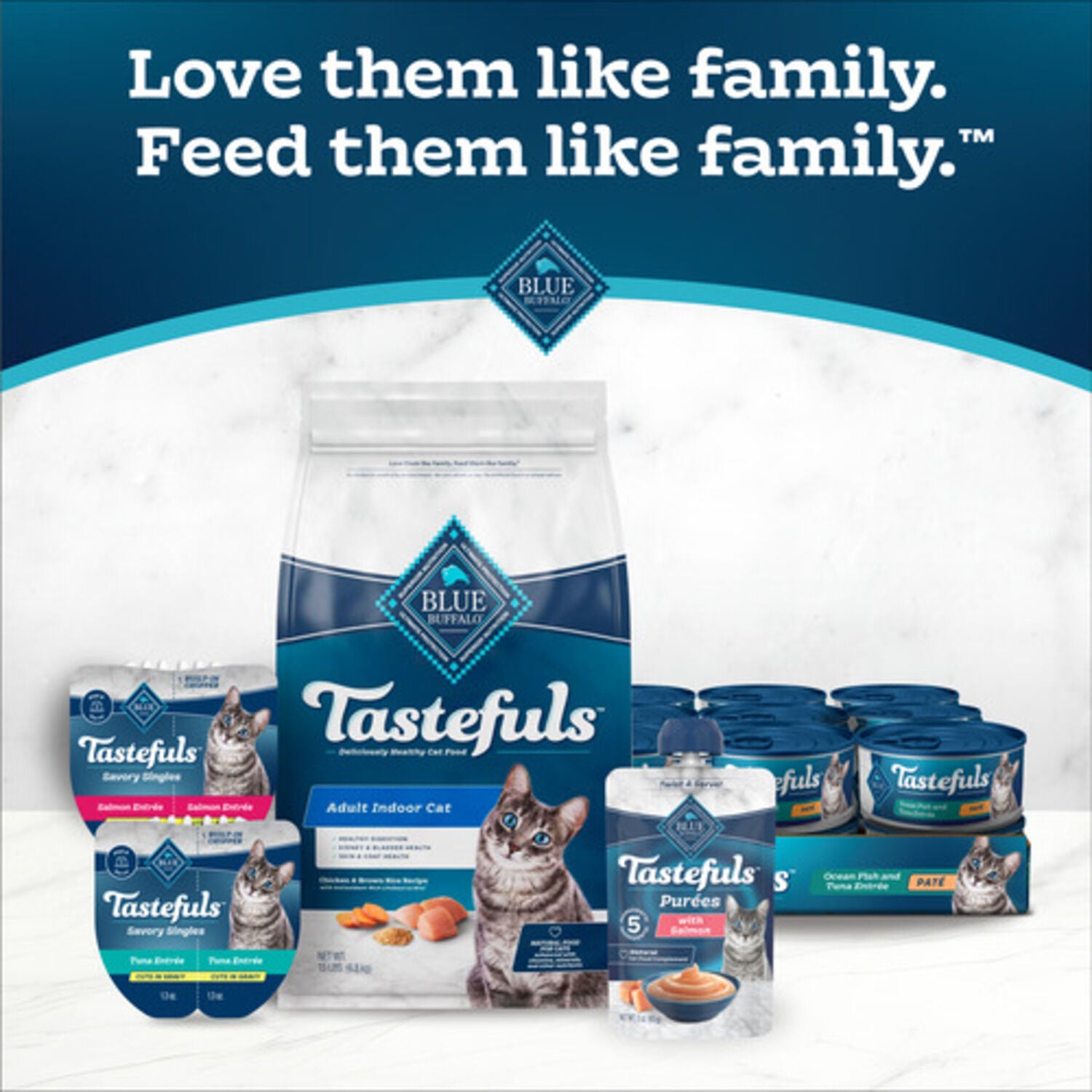Blue Buffalo Tastefuls Purees Adult Wet Cat Food Topper, Salmon, 3-Oz