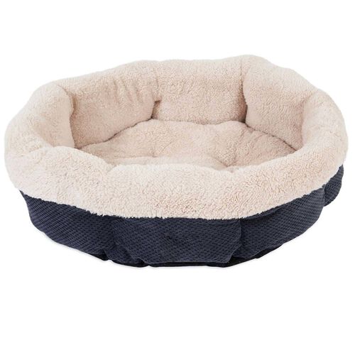 Mod Chic Shearling Round Bed - Black