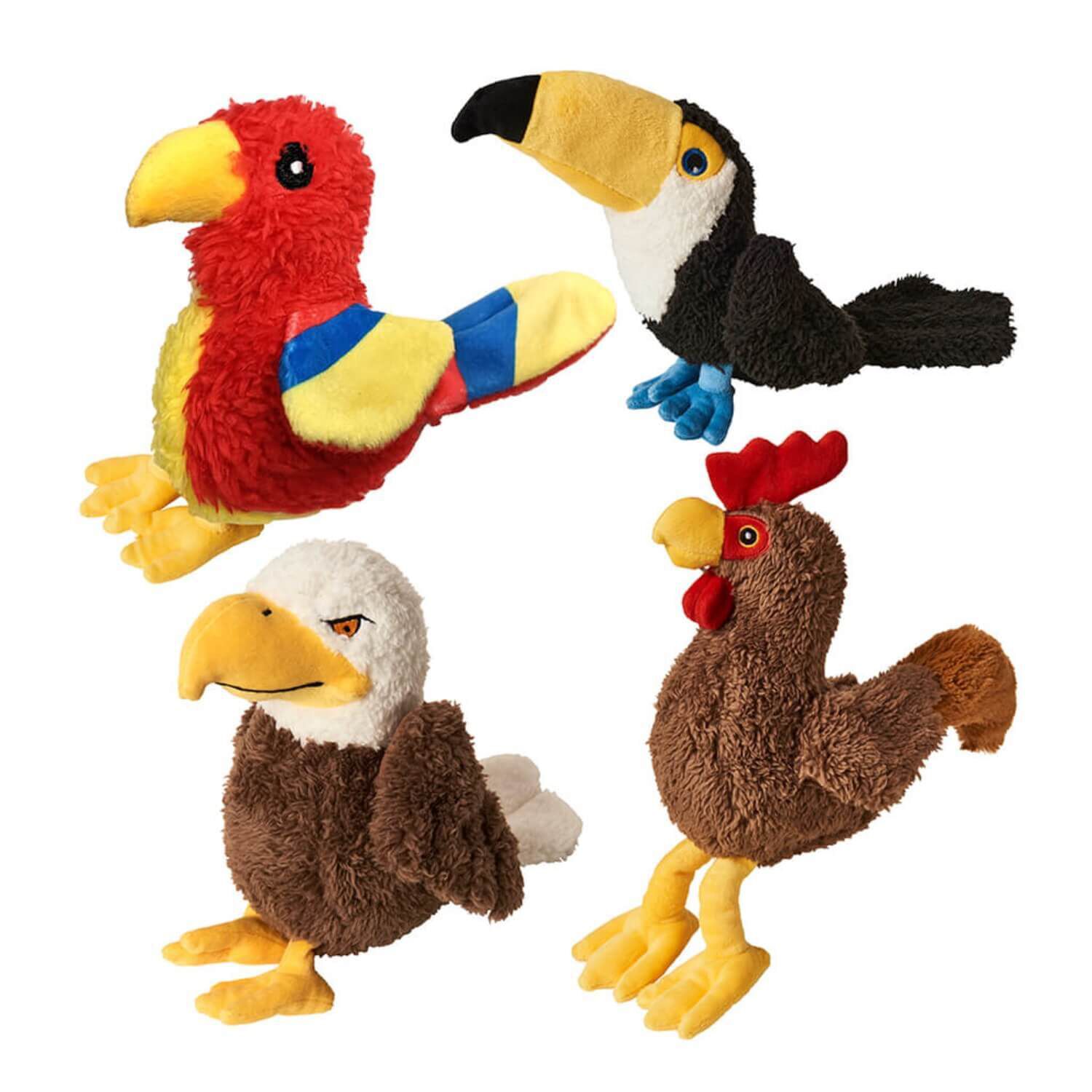 Spot Love The Earth Plush Squeaky Bird Dog Toy ,8", Assorted Birds
