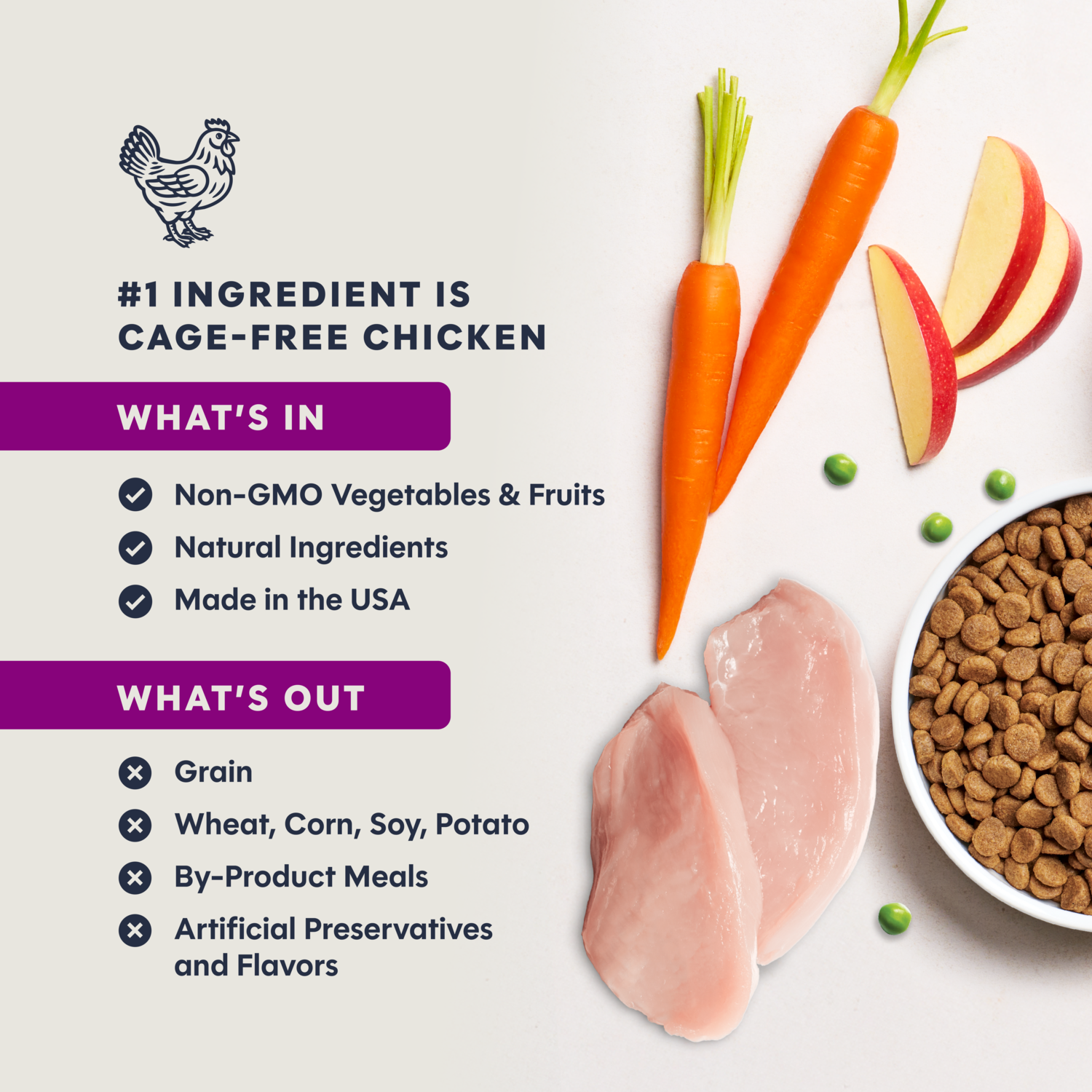 Instinct Original Kitten Grain-Free Recipe With Real Chicken Dry Cat Food, 4.5-Lb Bag