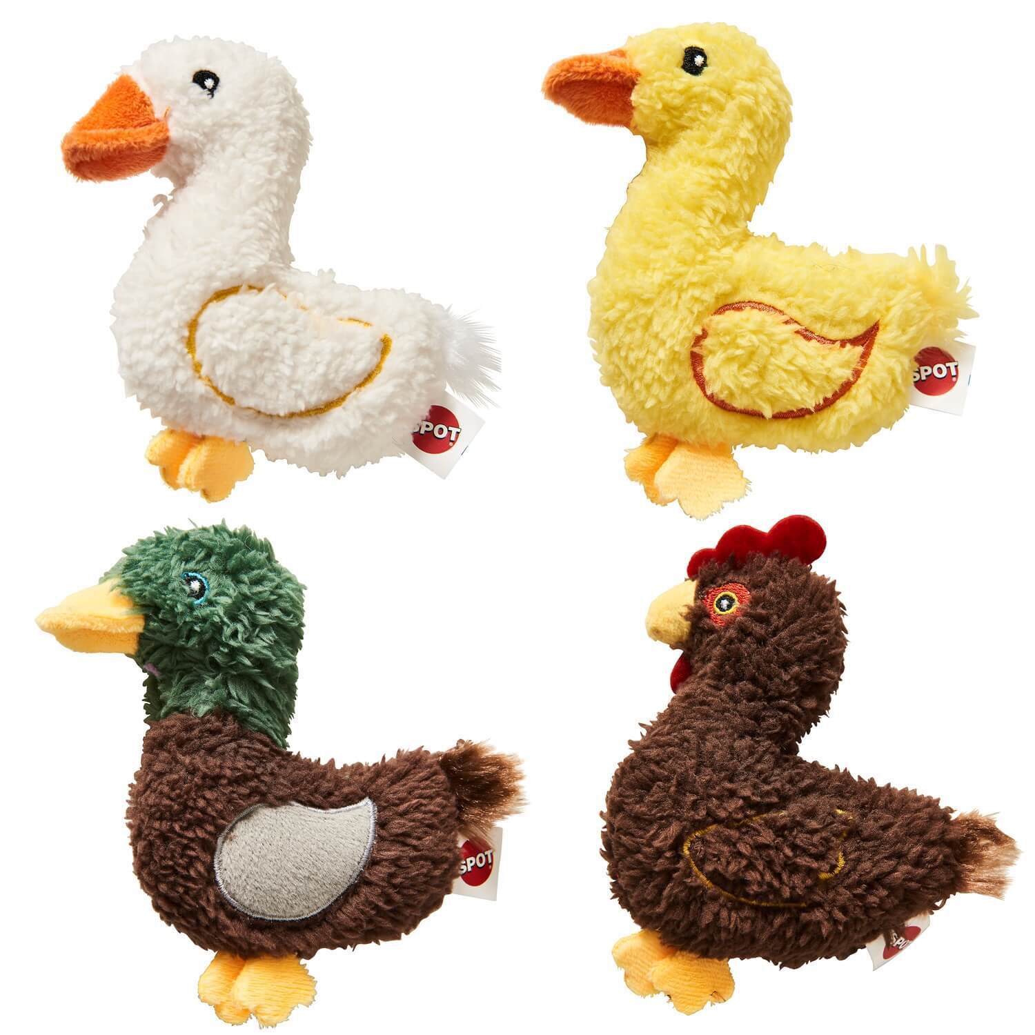 Spot Love The Earth Barnyard Birds Plush Catnip Cat Toy -  Assorted Characters
