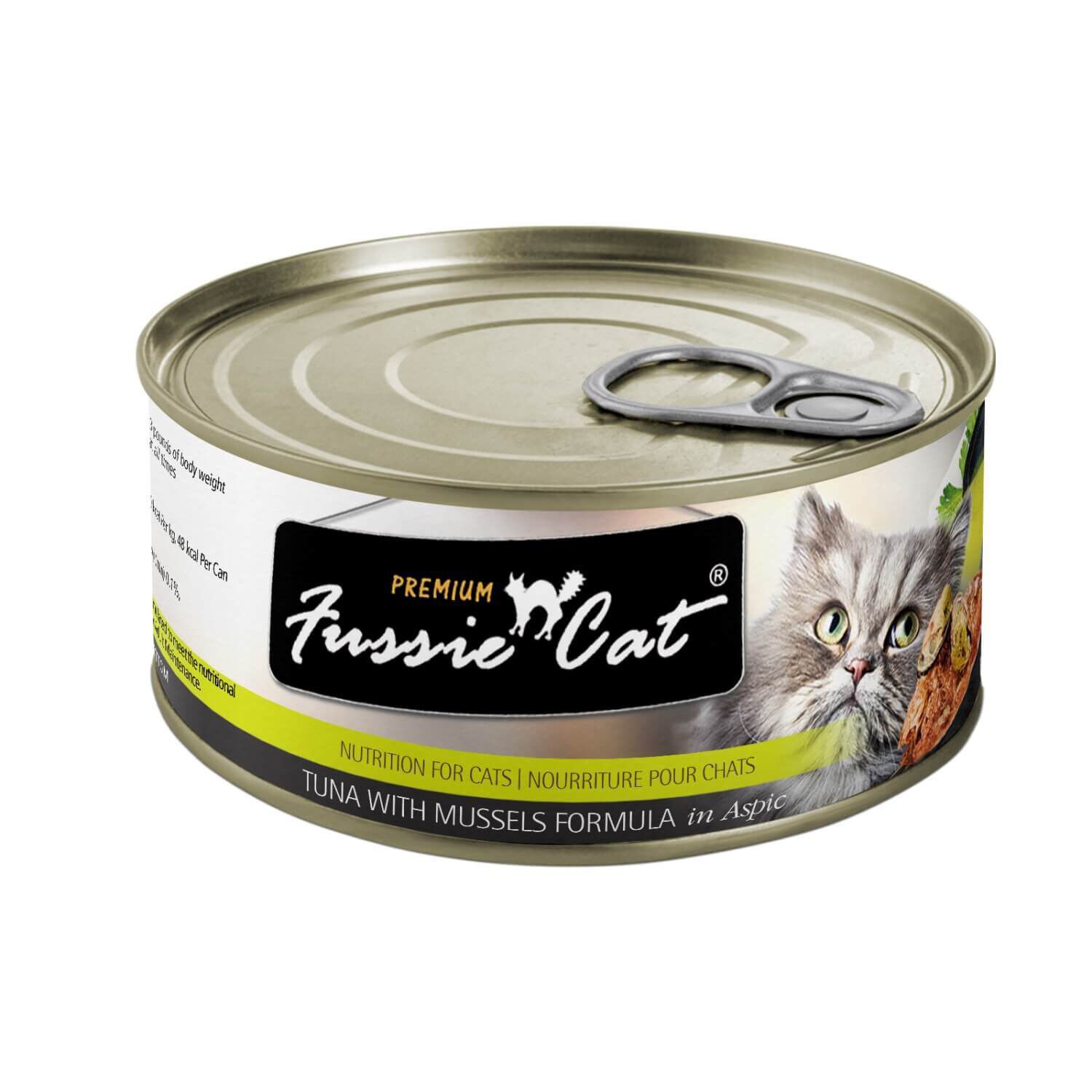Fussie Cat Premium Tuna with Mussels Formula in Aspic Canned Food