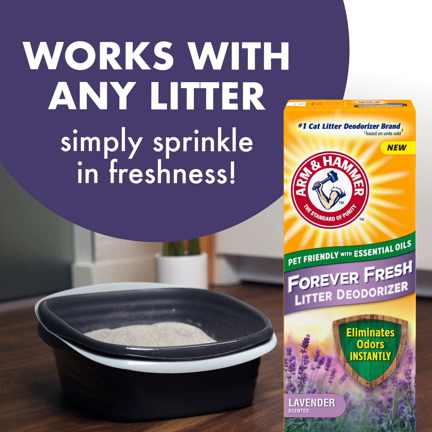 Arm & Hammer Forever Fresh Lavender Scented Cat Litter Deodorizer, 30Oz