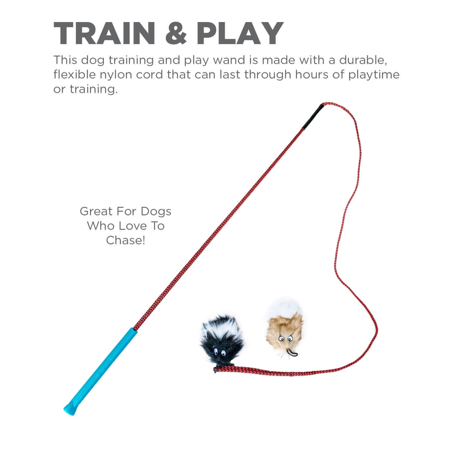 Outward Hound Tail Teaser Durable Dog Wand Toy