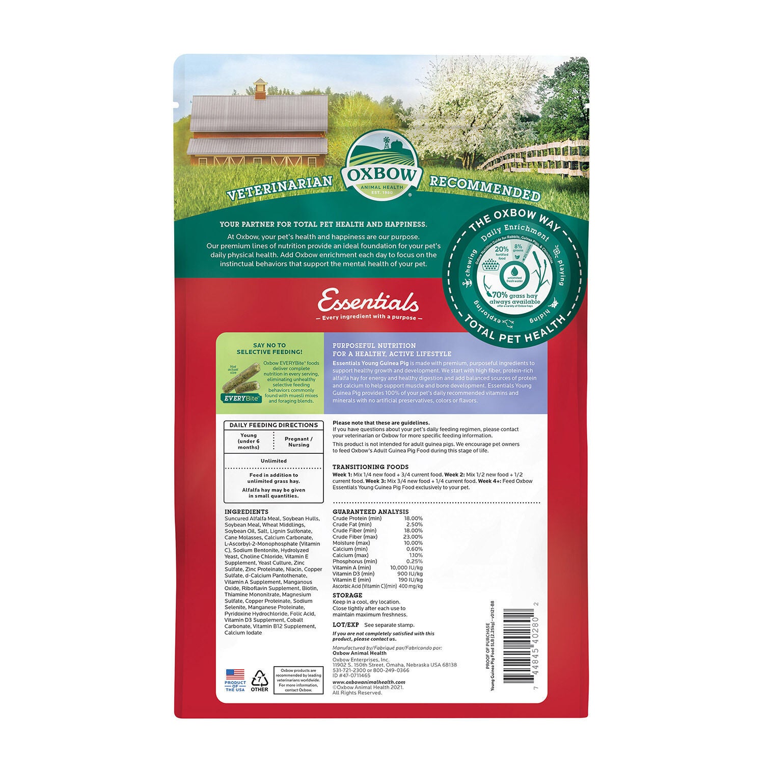 Oxbow Essentials Young Guinea Pig Food