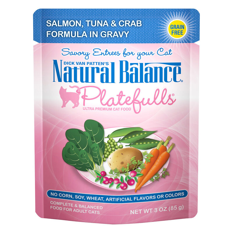 Platefulls Salmon, Tuna & Crab Formula In Gravy Cat Food image number 1
