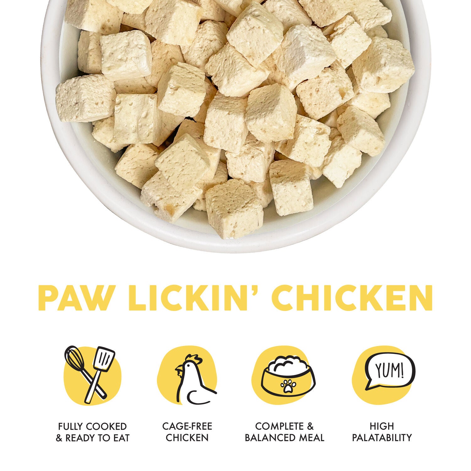Weruva Cat Paw Lickin' Chicken Freeze Dried Cat Food, 7-Oz Bag