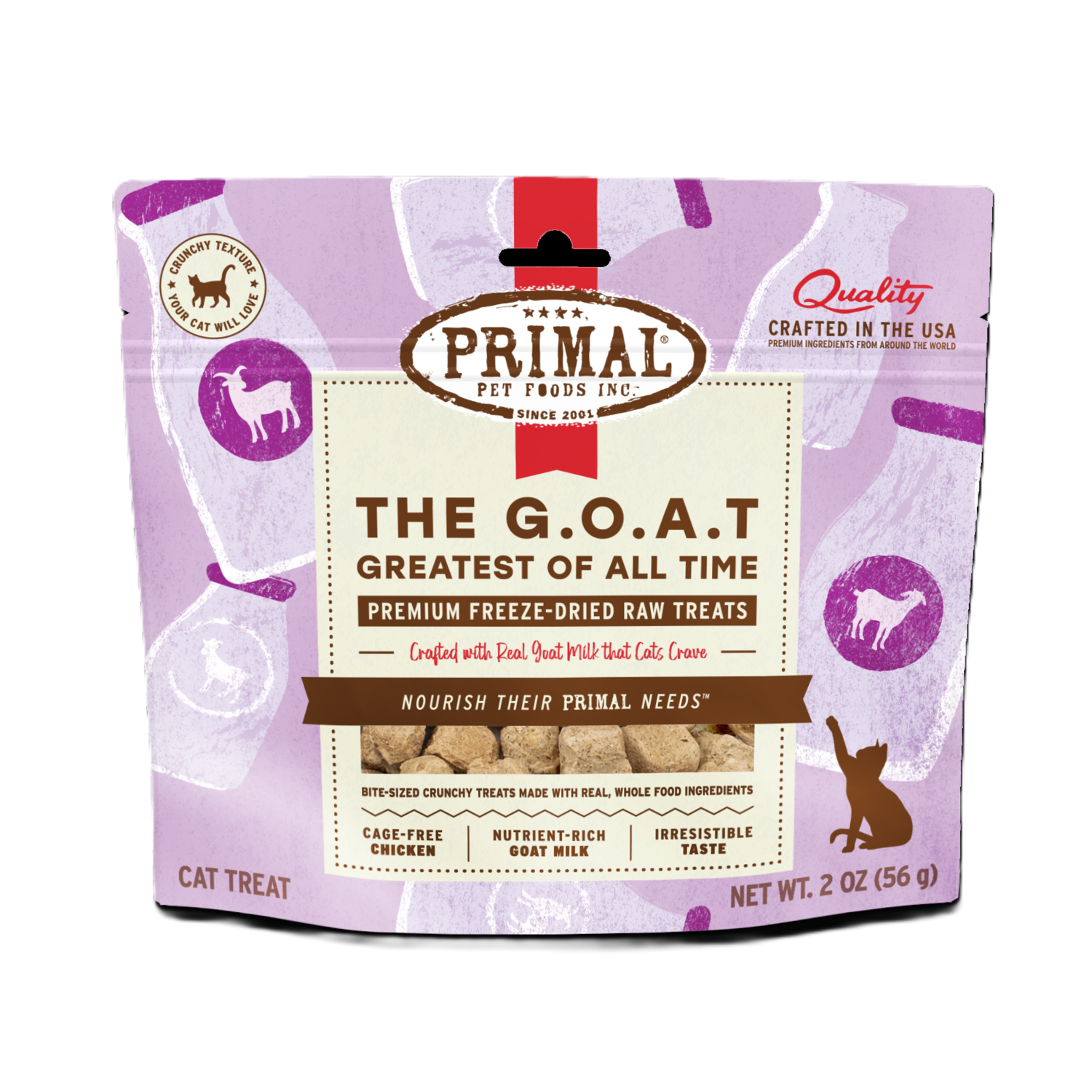 Primal The G.O.A.T Freeze-Dried Raw Cat Treats, Chicken, 2-Oz