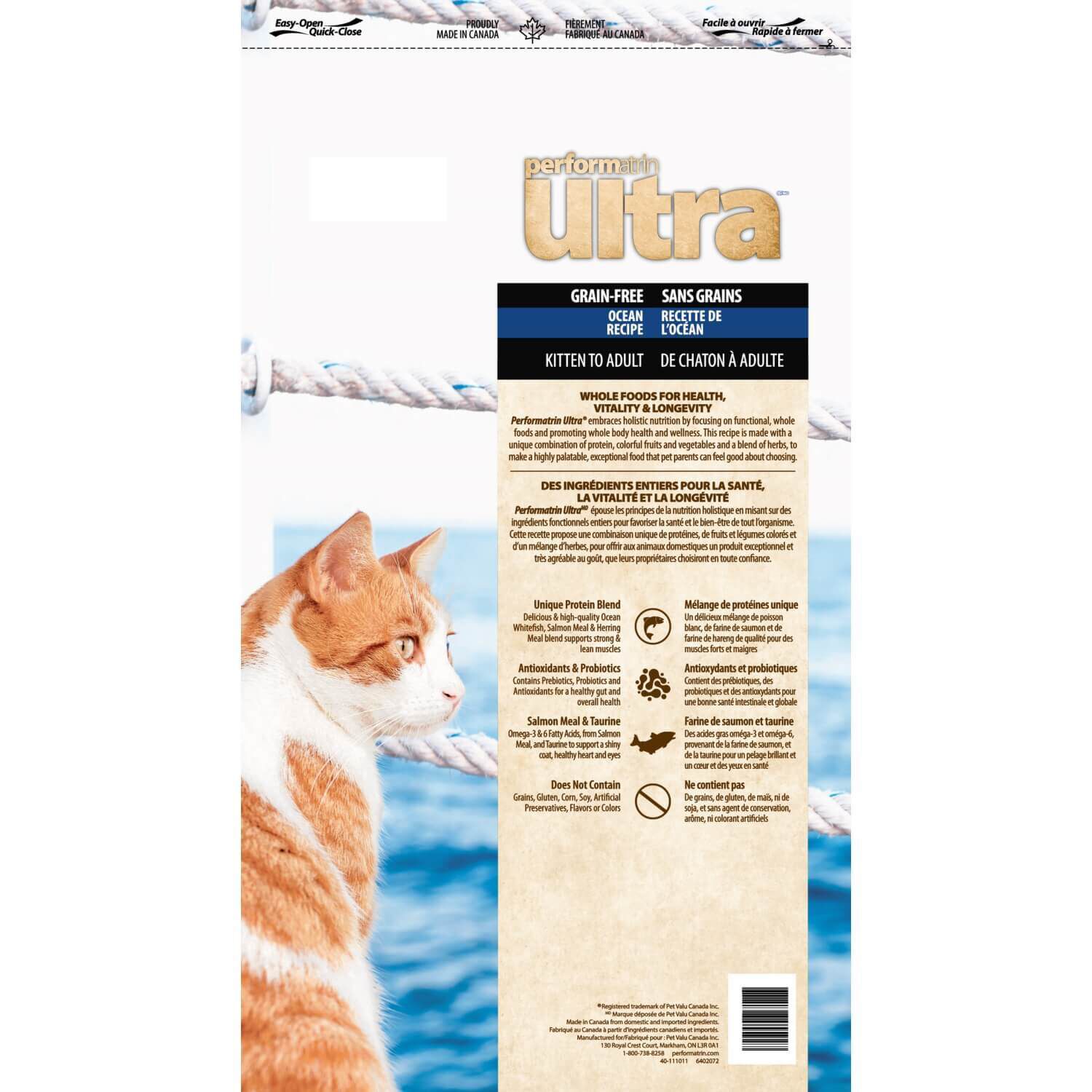 Performatrin Ultra Grain Free Ocean Recipe Dry Cat Food 12lb Pet