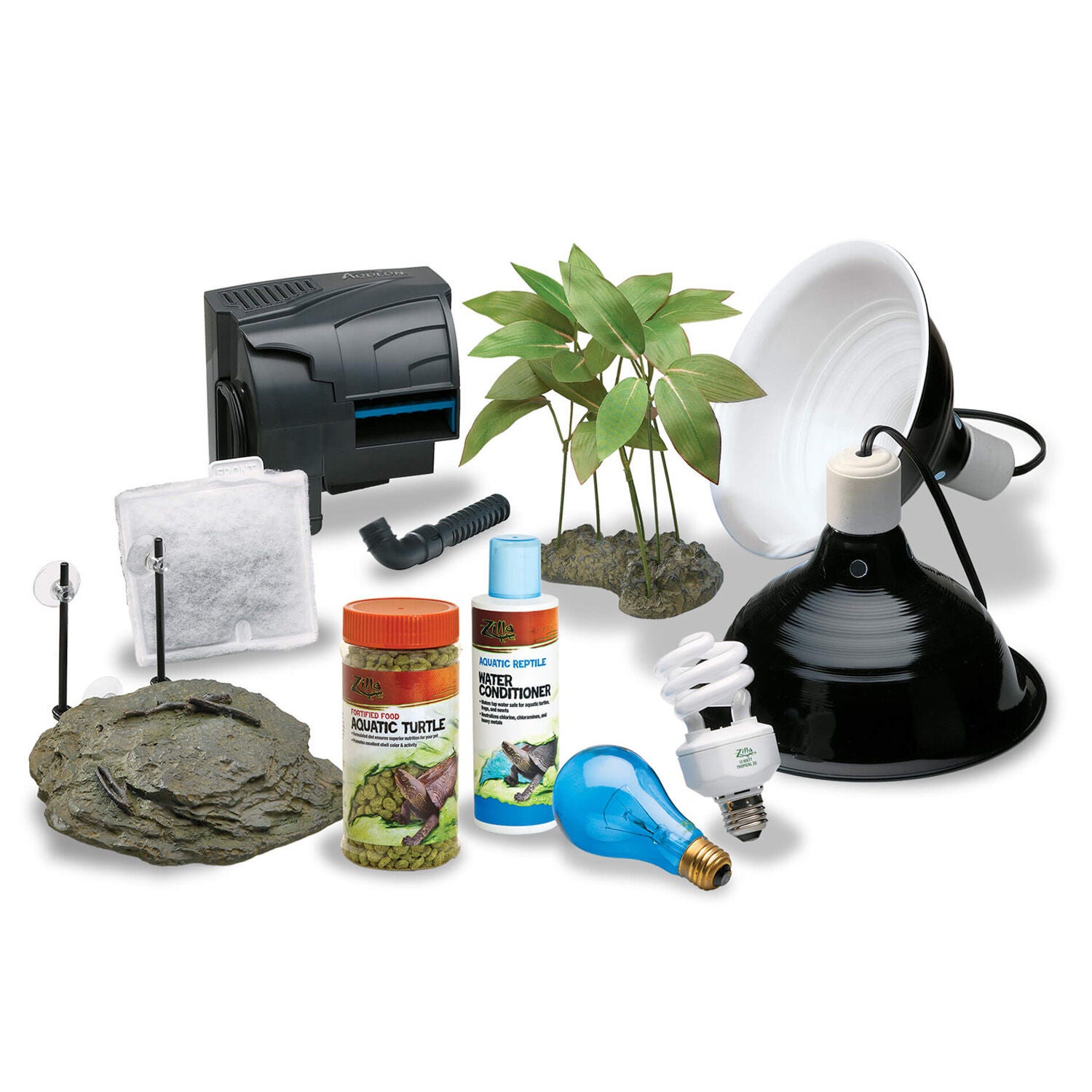 Zilla Deluxe Aquatic Turtle Kit Reptile Enclosure 20gal Pet