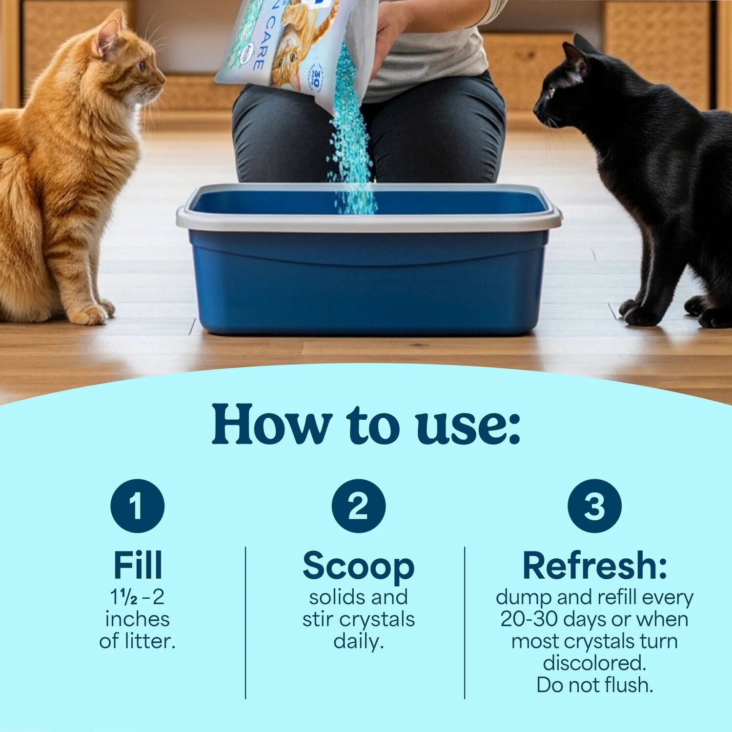 Fresh Step Crystals Premium Scented Low-Dust Lightweight Cat Litter - 8-Lb Bag