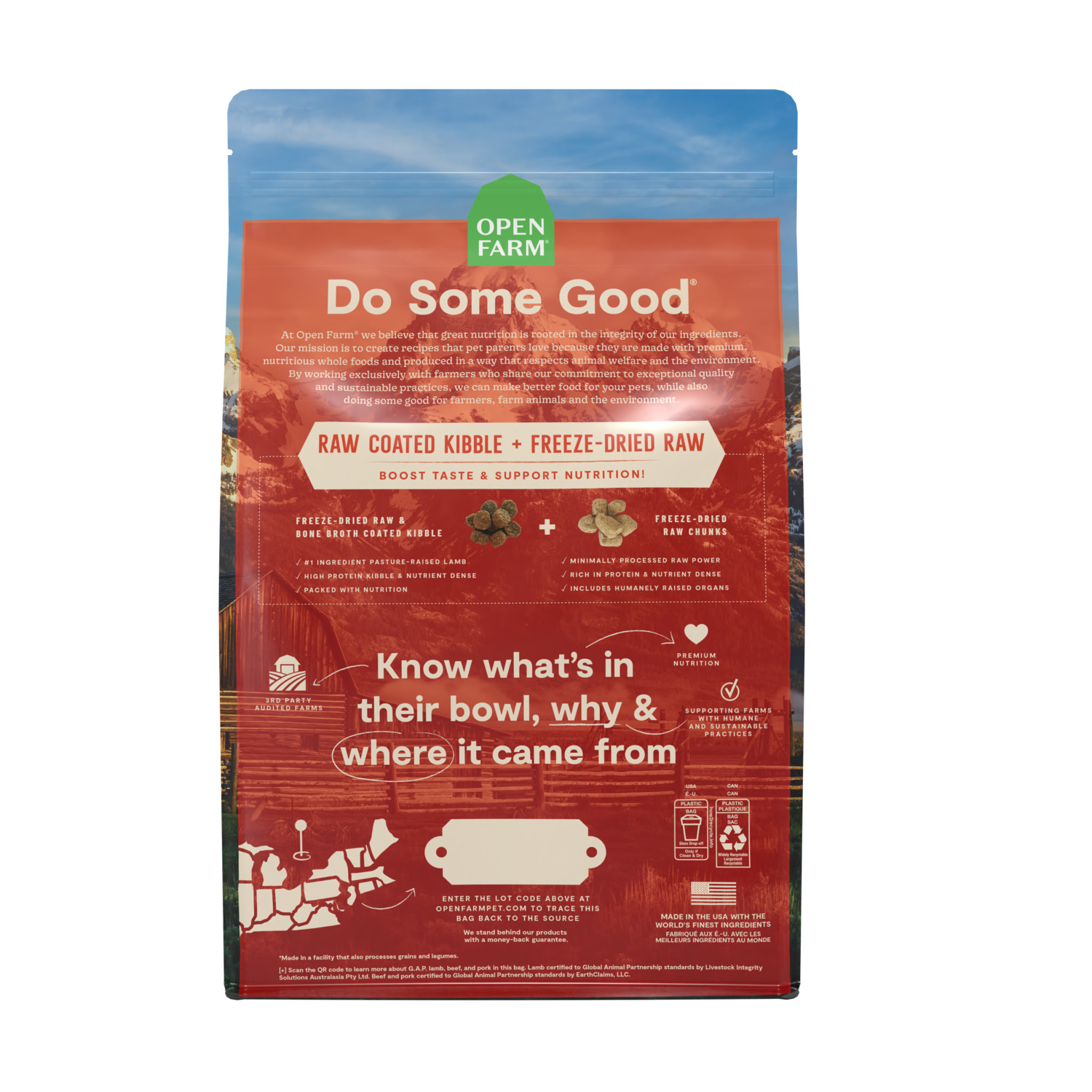 Open Farm Rawmix Great Plains Grain Free Dry Dog Food Recipe, 20-Lb Bag