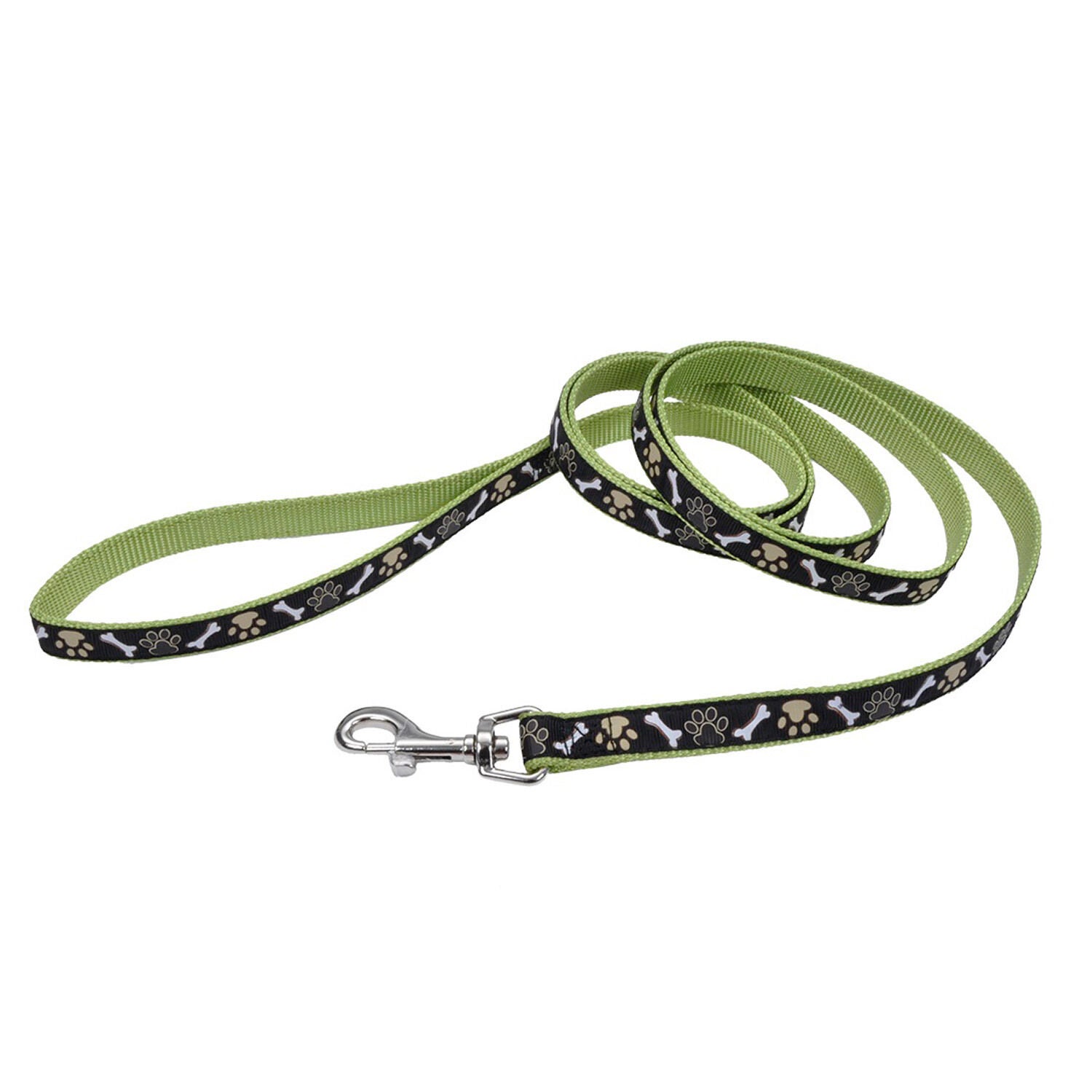 Coastal Pet Products Pet Attire Ribbon Nylon Dog Leash 5/8" - Lime