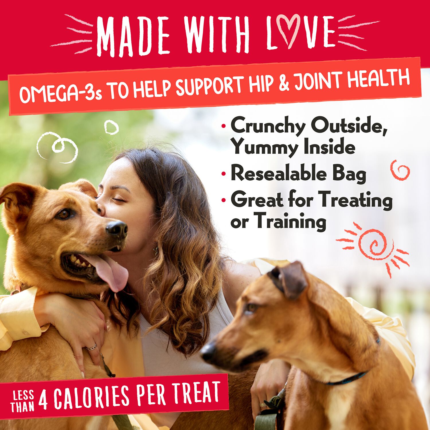 Charlee Bear Nuggets Grain-Free Crunchy Dog Treats With Hip & Joint Support, 6-Oz, Bearcuterie Bites