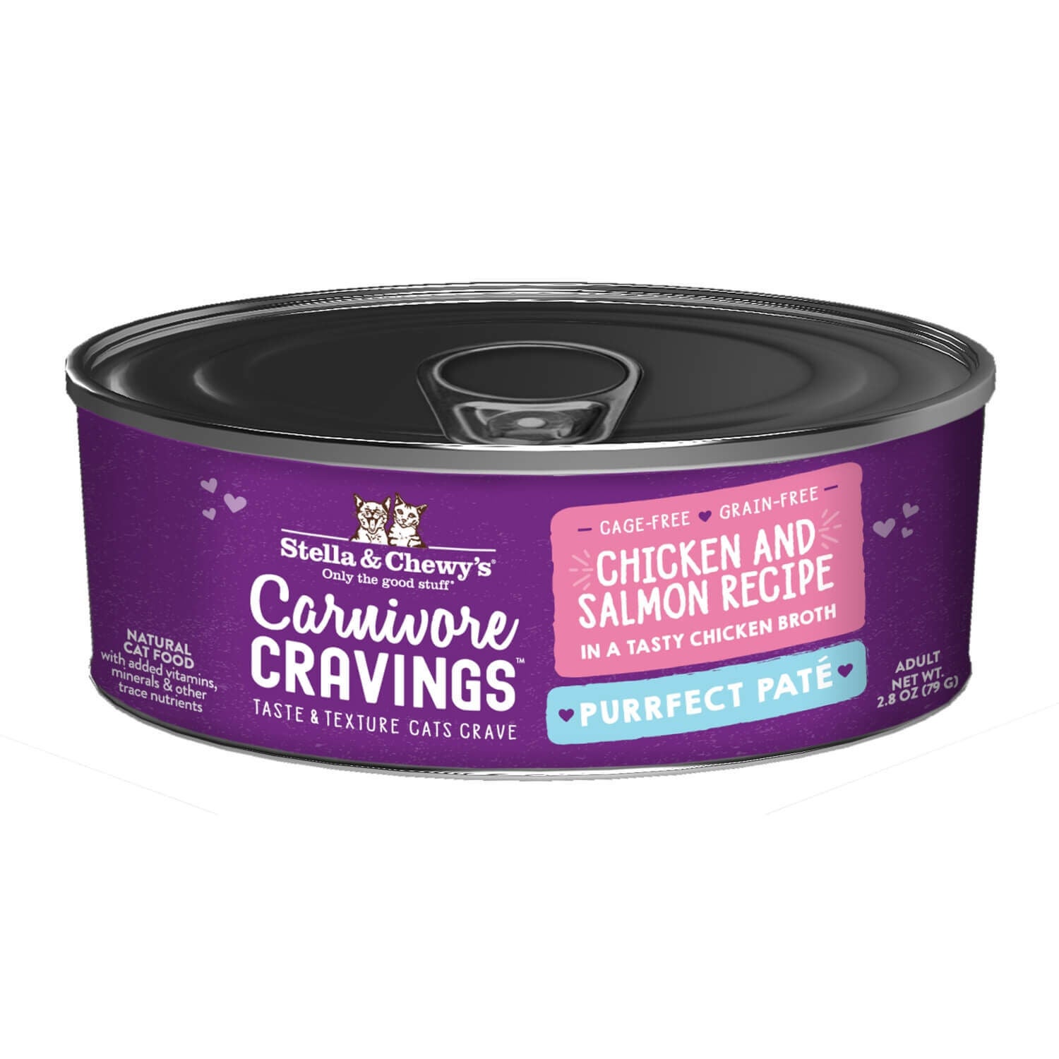 Stella & Chewy's Carnivore Cravings Purrfect Pate Chicken & Salmon Pate Recipe In Broth Wet Cat Food