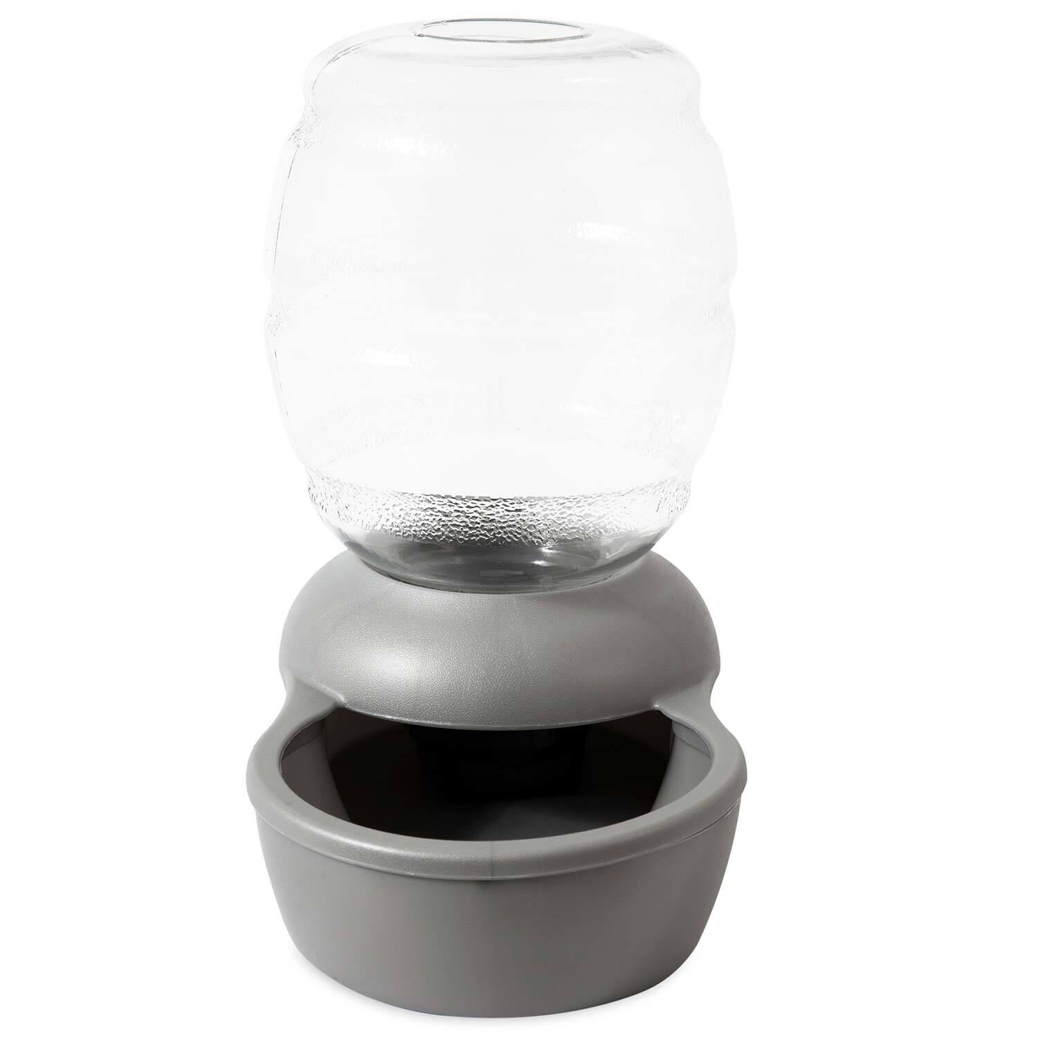 Petmate Replendish Filtered Dog & Cat Waterer With Microban, Pearl Silver Grey, 1-Gallon