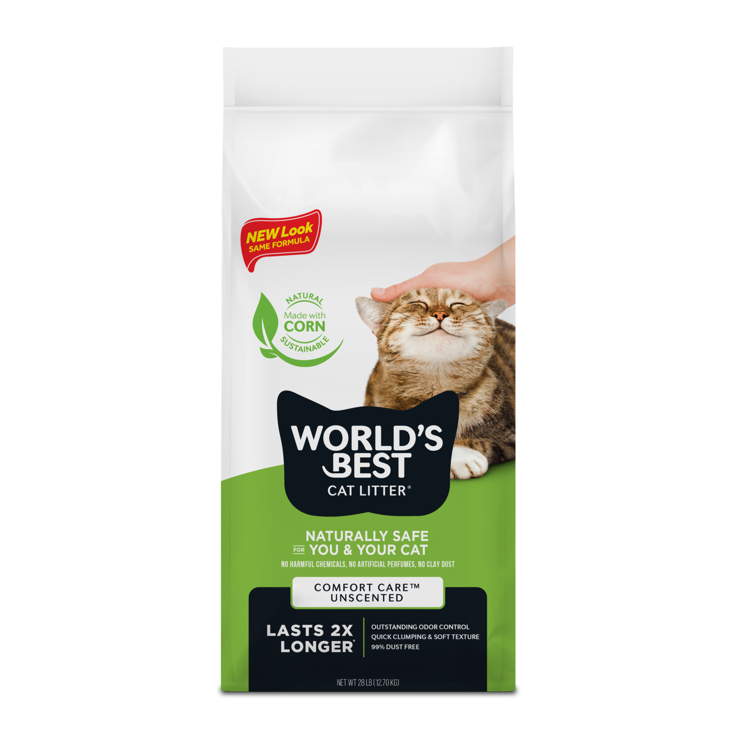 Worlds Best Comfort Care Unscented Clumping Corn Cat Litter