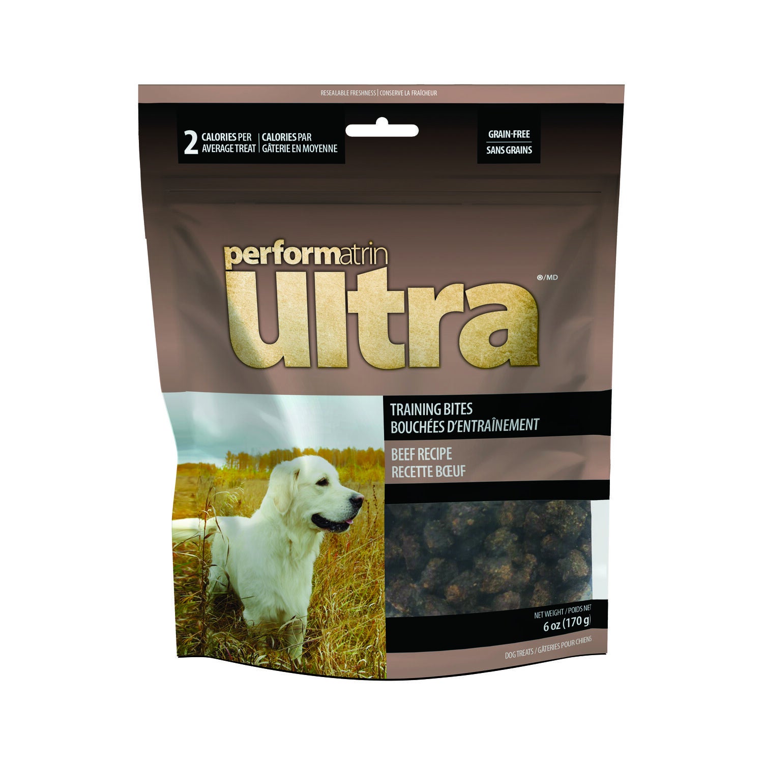 Performatrin Ultra Training Bites Soft & Chewy Dog Treats, Beef Recipe, 6-Oz