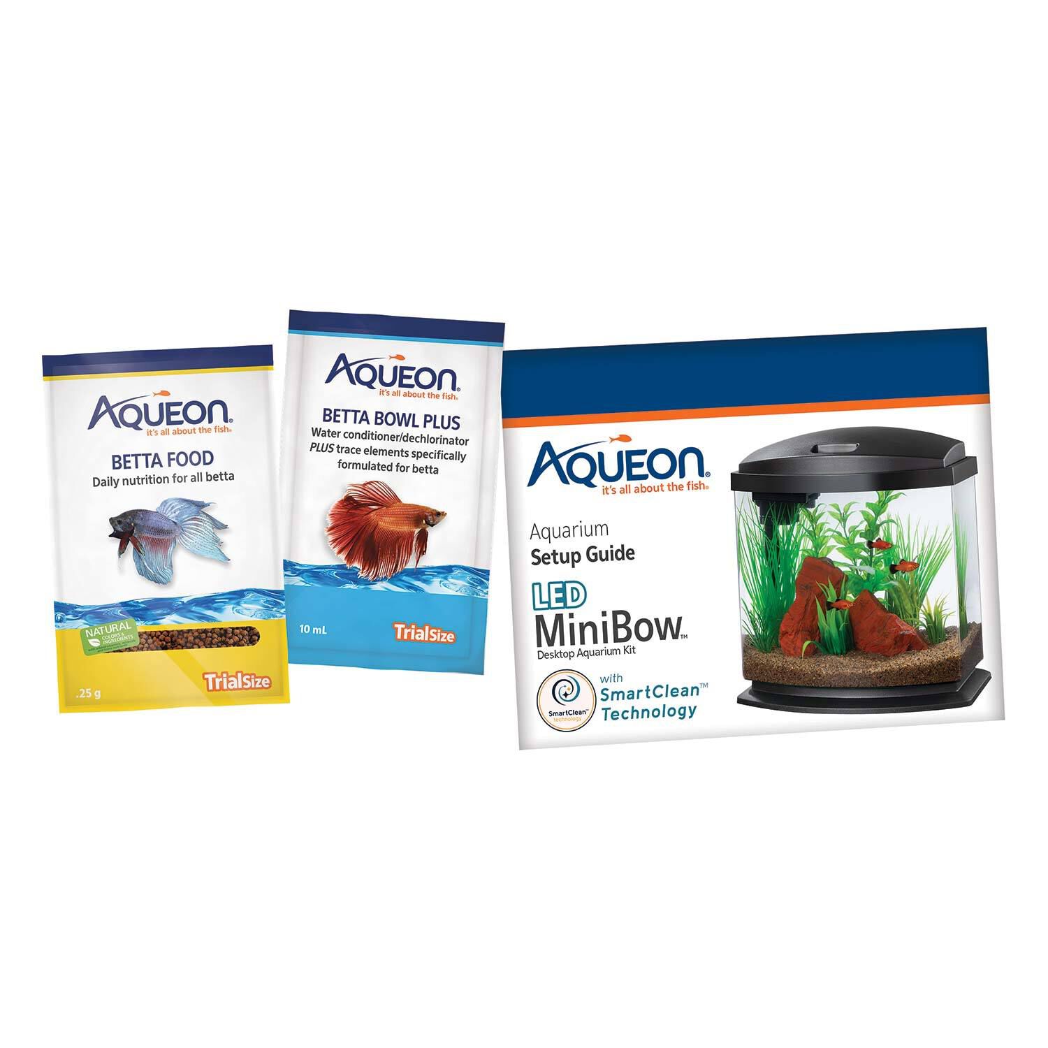 Aqueon Led Minibow Deskto Fish Aquarium Kit With Smartclean Technology