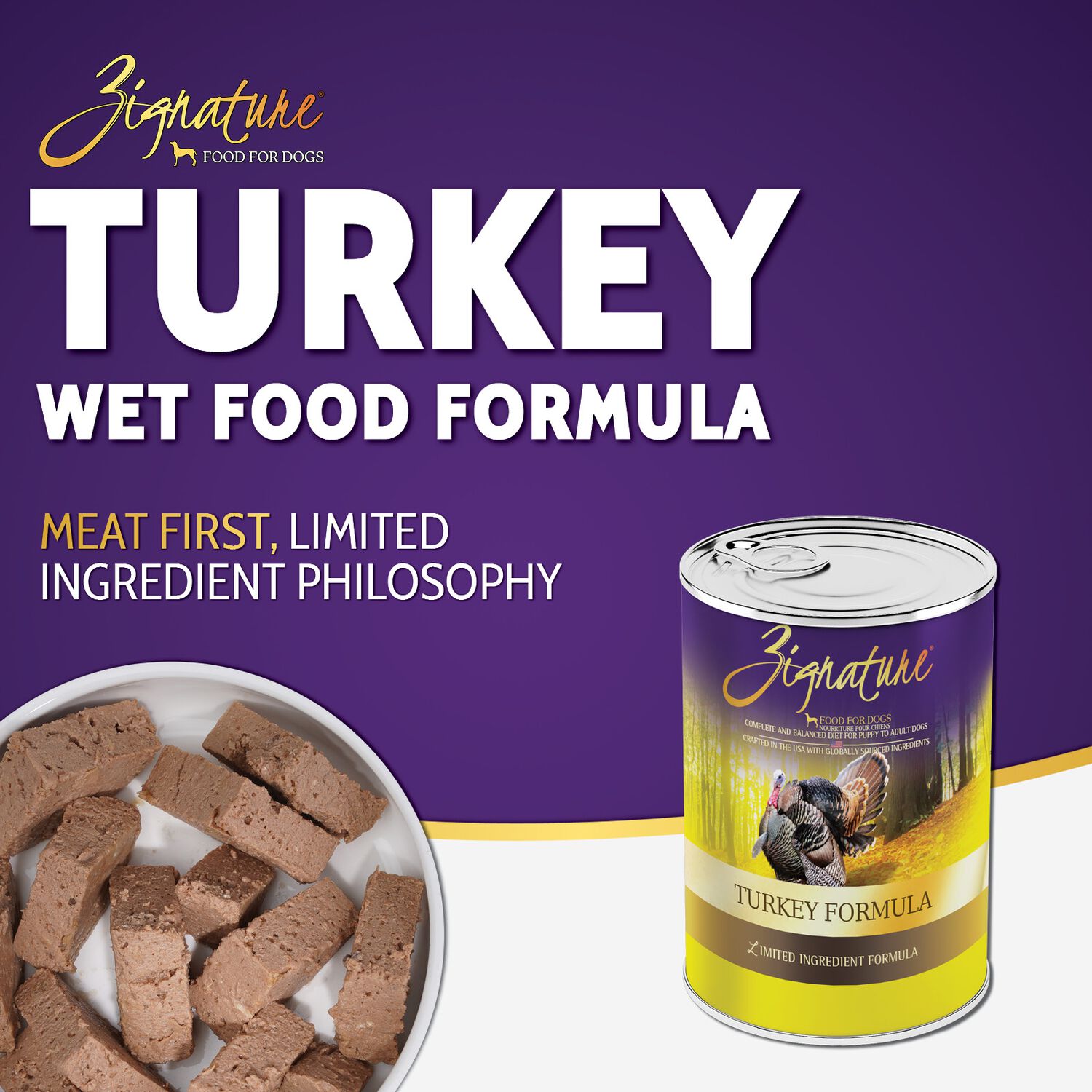 Zignature Turkey Formula Limited Ingredient Wet Dog Food, 13-Oz