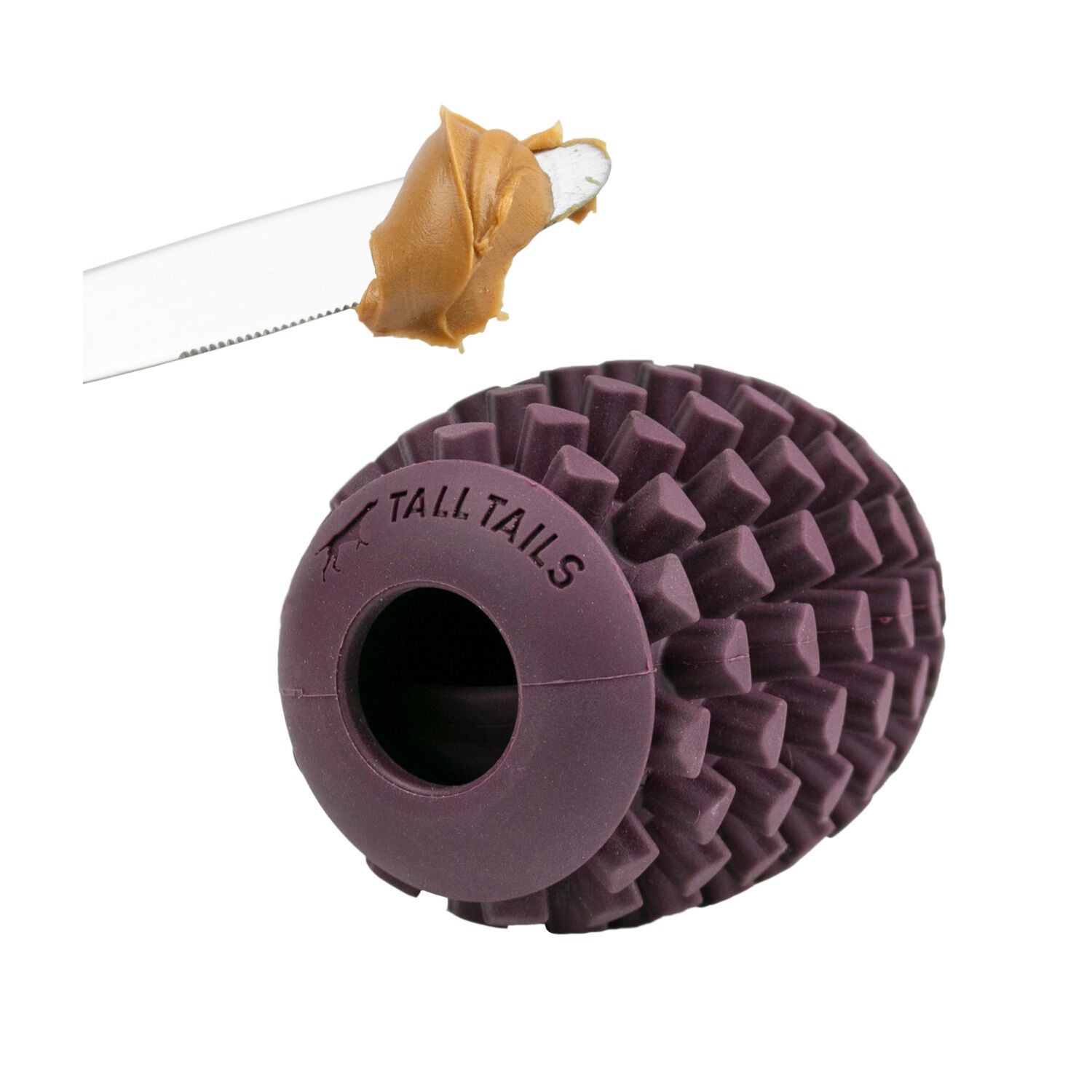 Tall Tails Rubber Pinecone Textured Treat Dispensing Dog Toy, 4"