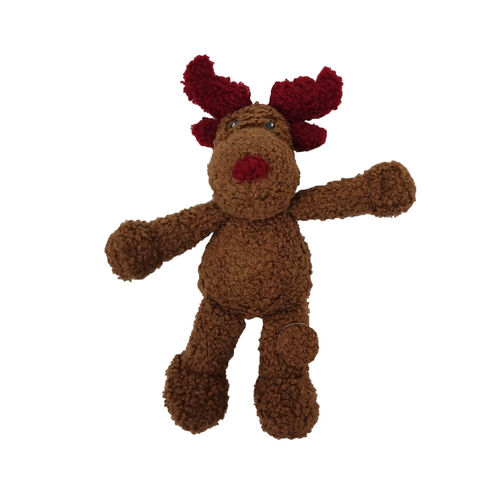 Tufflove Holiday Soft Plush Reindeer Dog Toy