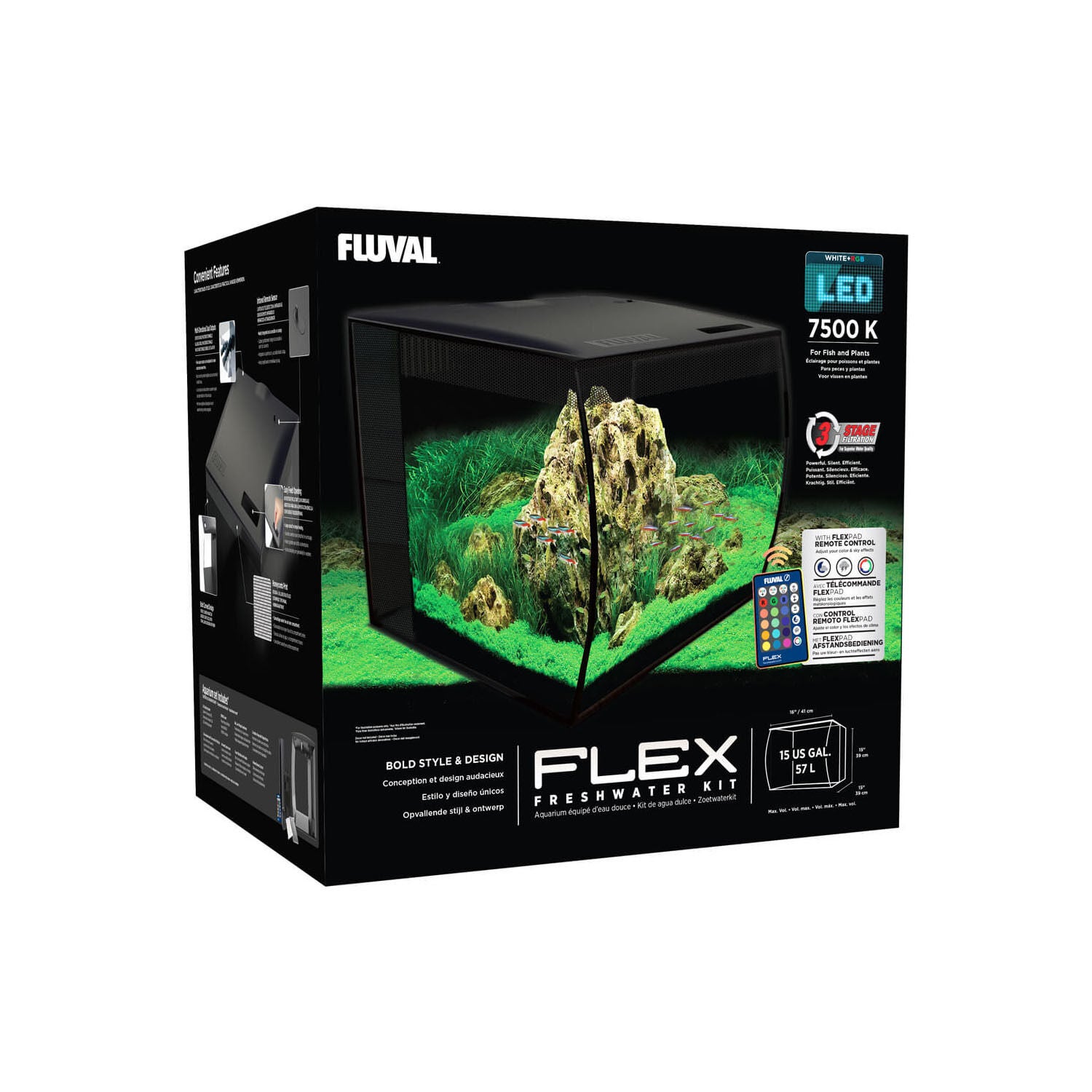 Fluval Flex Glass Aquarium Kit 32.5 Gal. 32.5gal Pet Supermarket