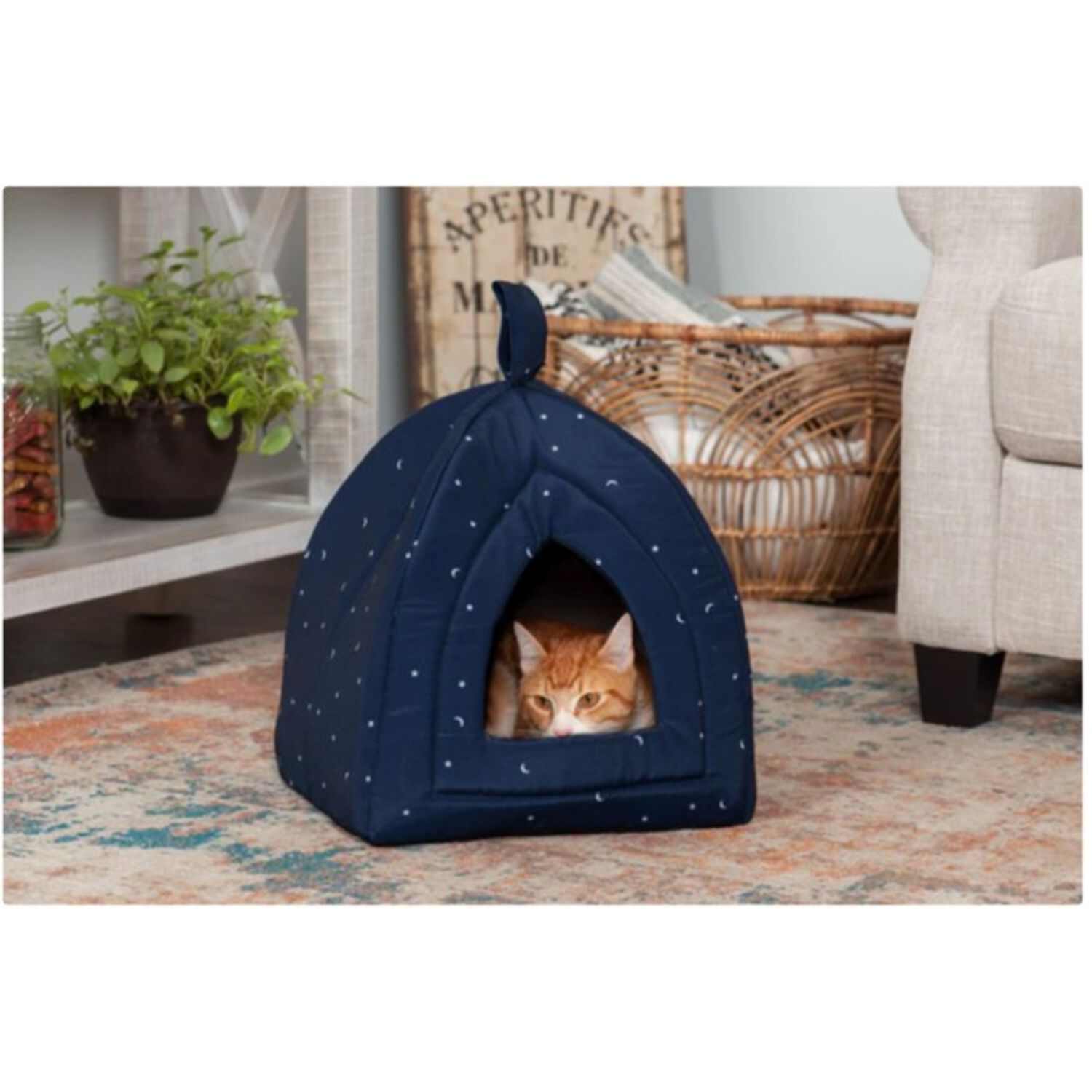 Furhaven Decor Print Tent For Cats And Small Pets, Night Sky